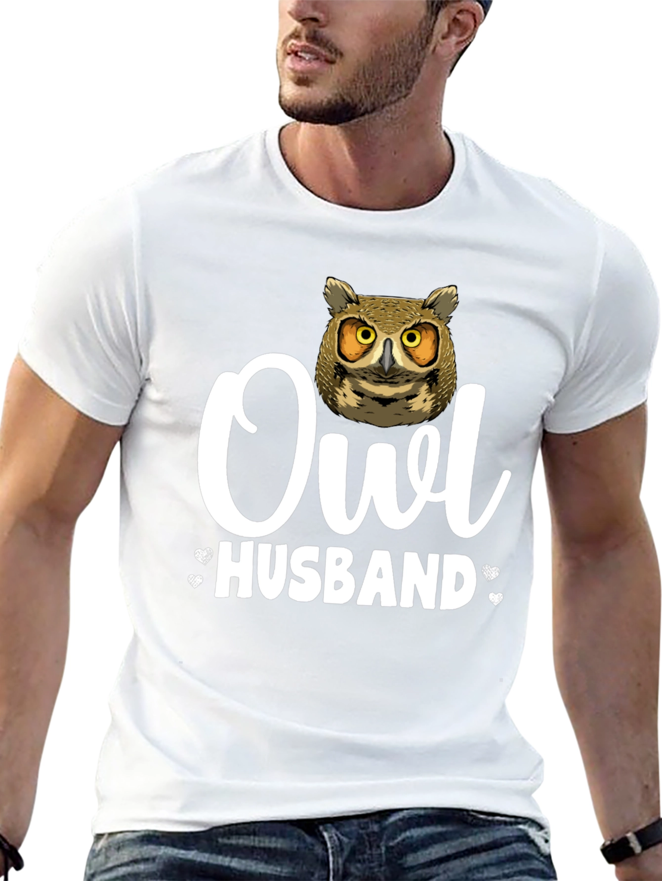Owl Husband Graphic T-Shirt - Unique Design