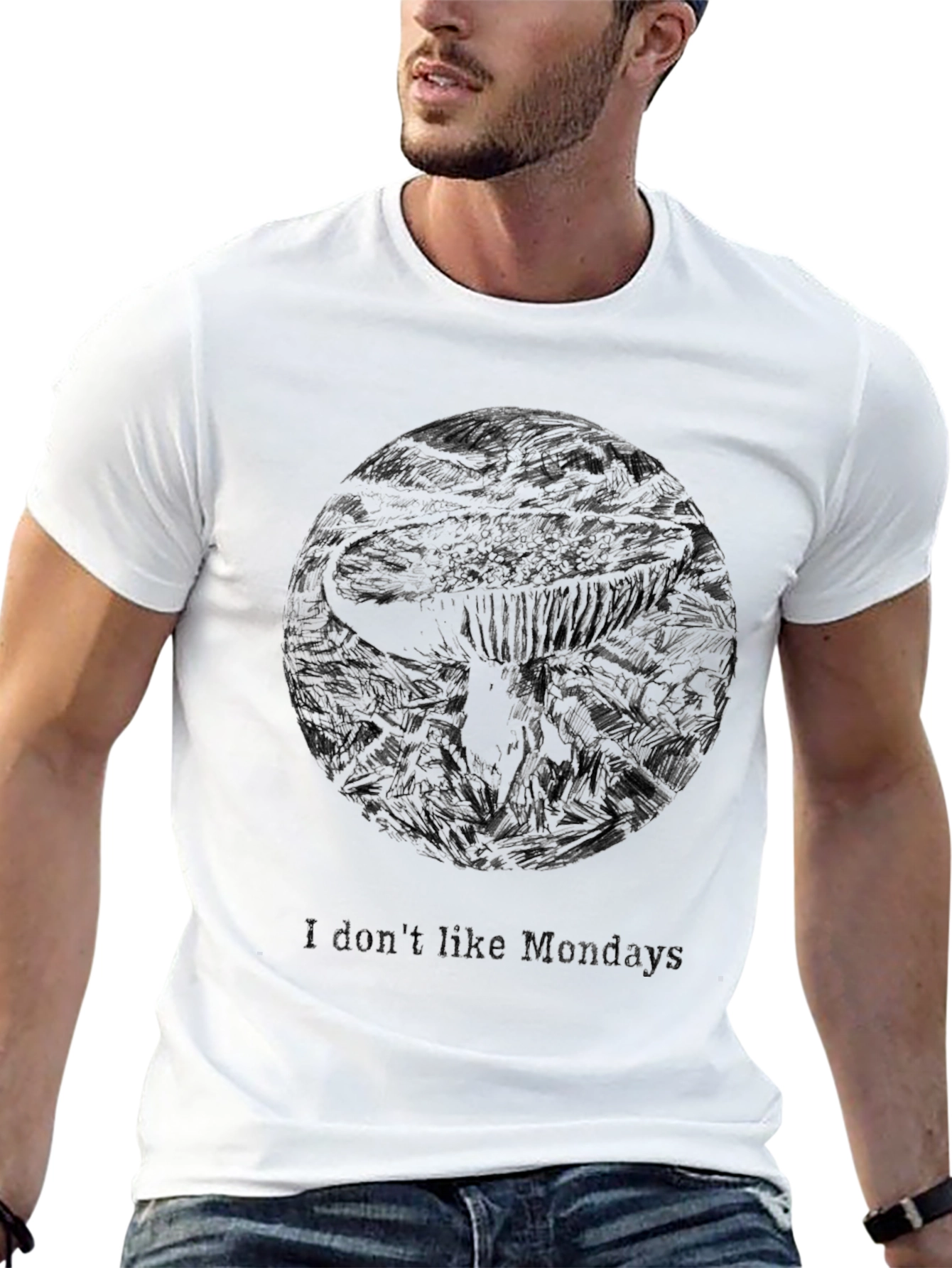 Mens Black I Dont Like Mondays Graphic Tee