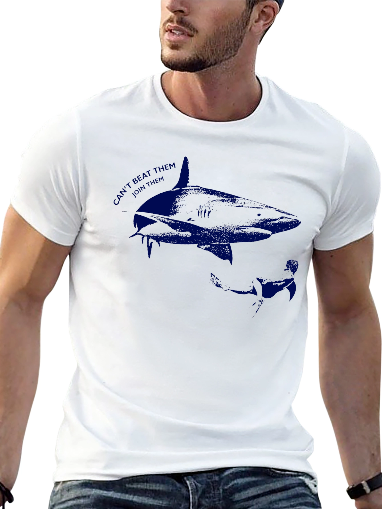Shark Graphic Print T-Shirt