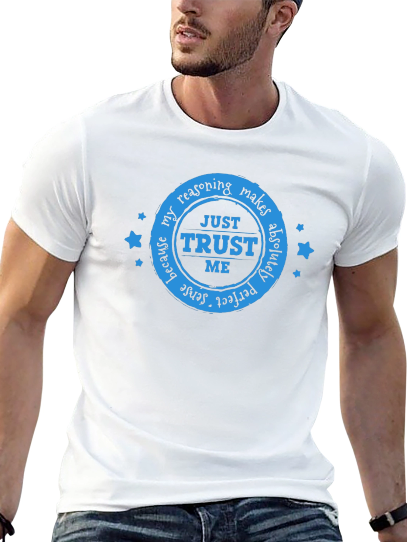 Just Trust Me Graphic T-Shirt - Crew Neck Tee
