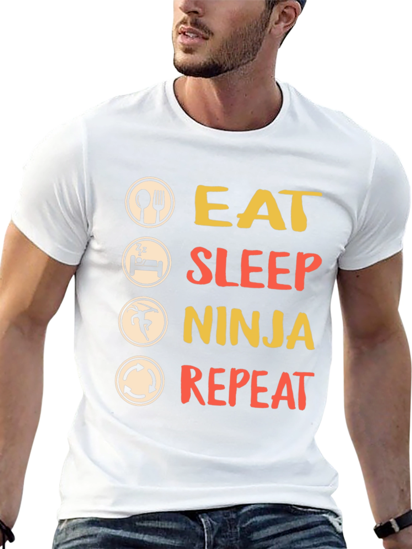 Eat Sleep Ninja Repeat Graphic Tee