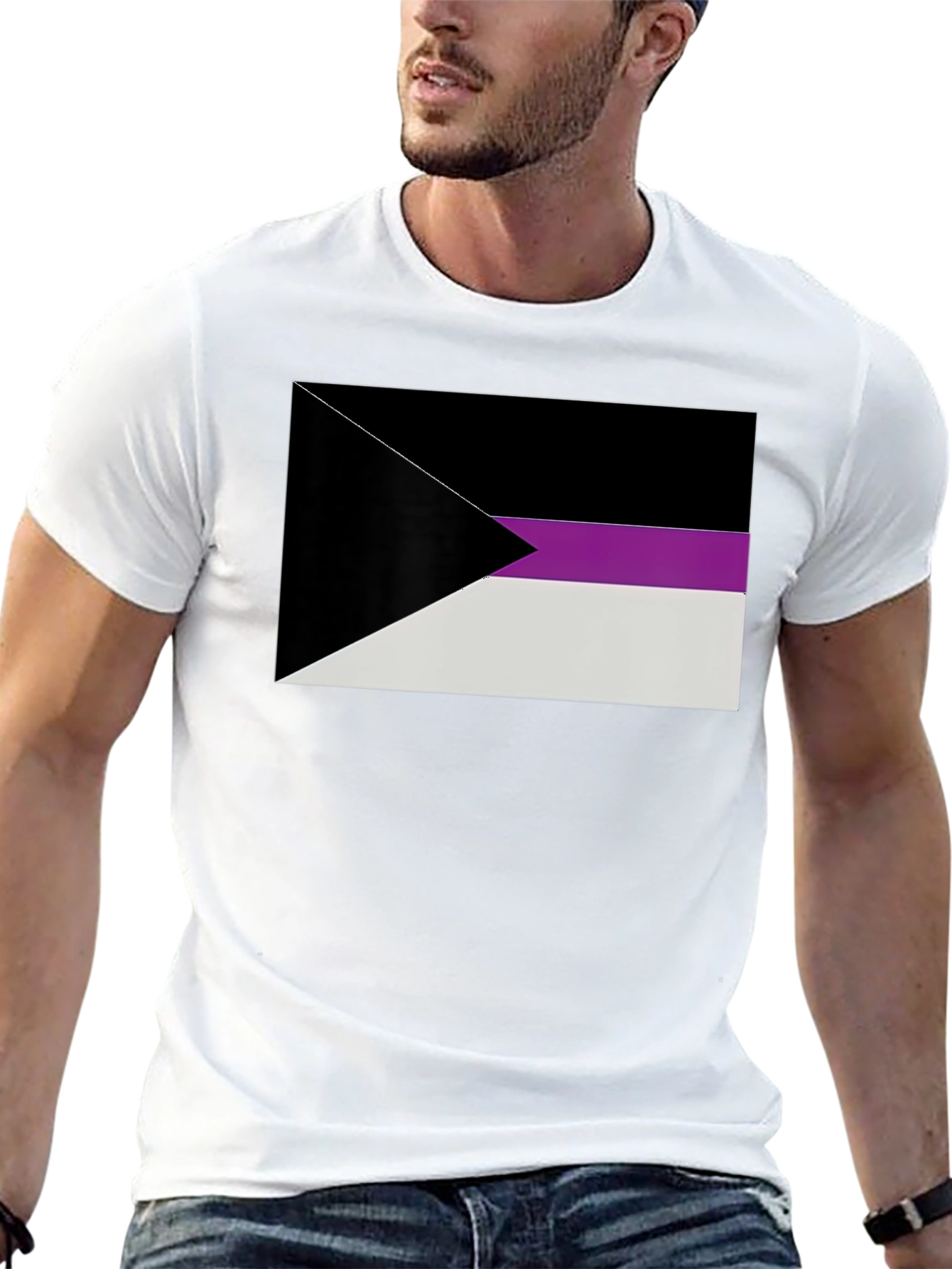 Demisexual Pride Flag T-Shirt - Black