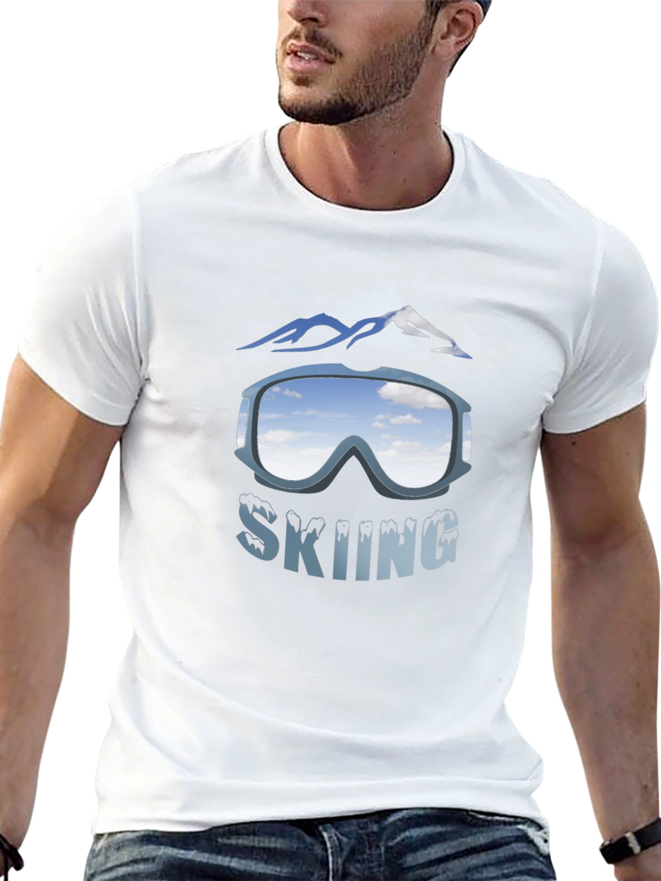 Skiing Goggles & Mountain Graphic Tee