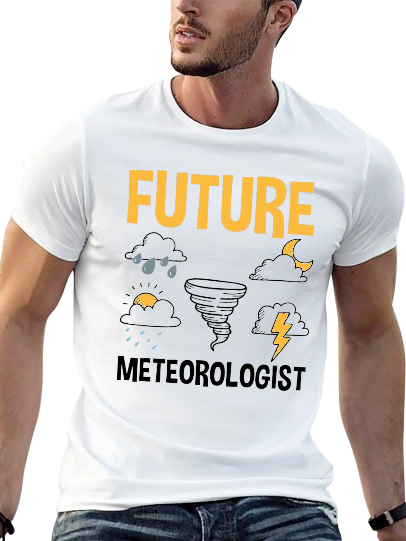 Future Meteorologist Black T-Shirt Weather Lover Tee