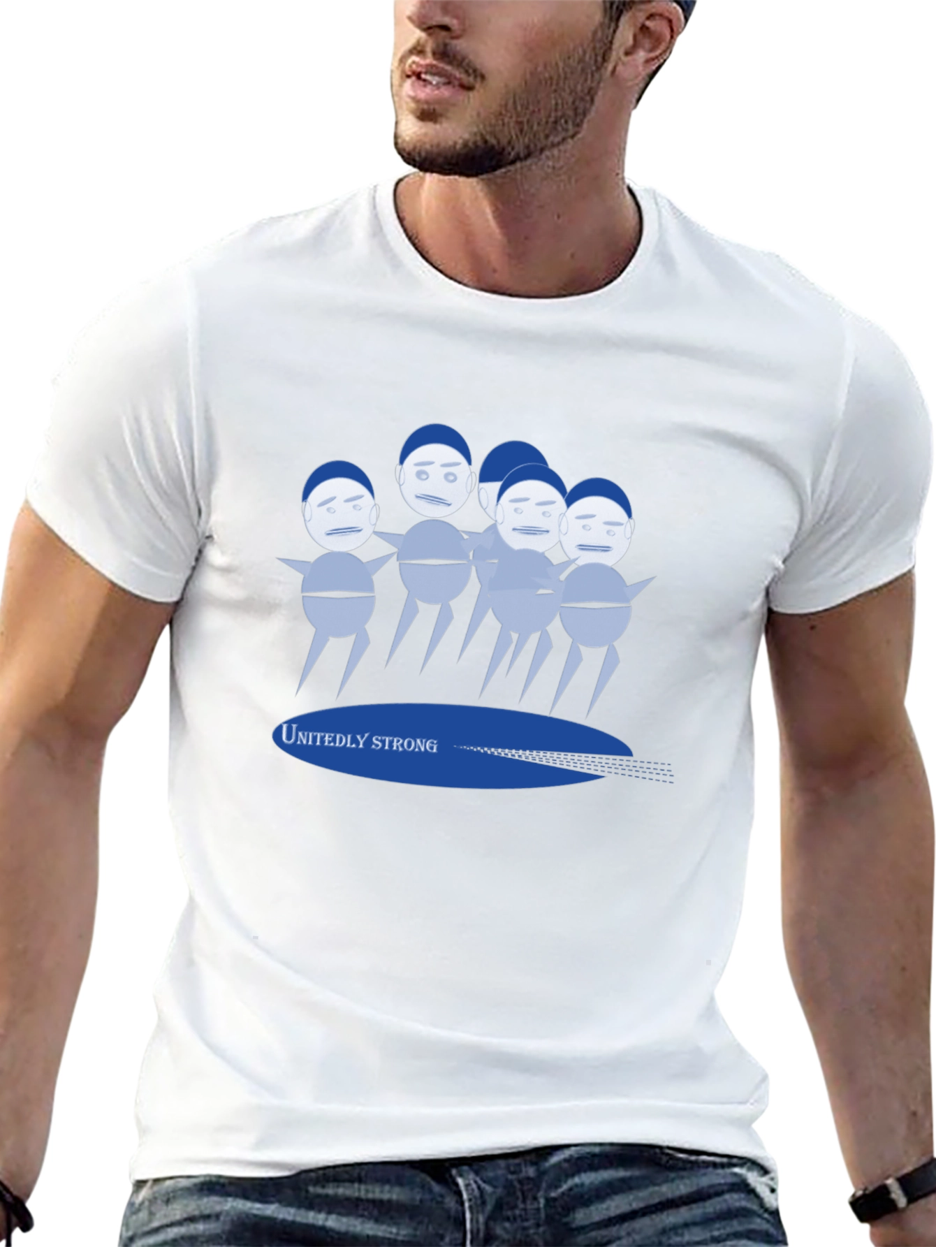 Unitedly Strong Graphic Tee - Mens Black T-Shirt