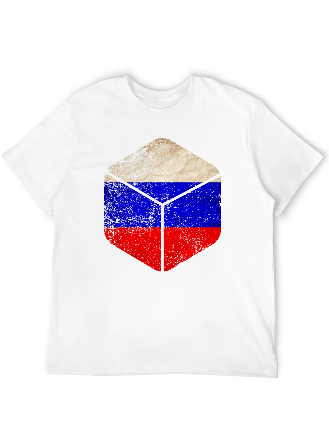 Mens Black Russia Flag Graphic T-Shirt