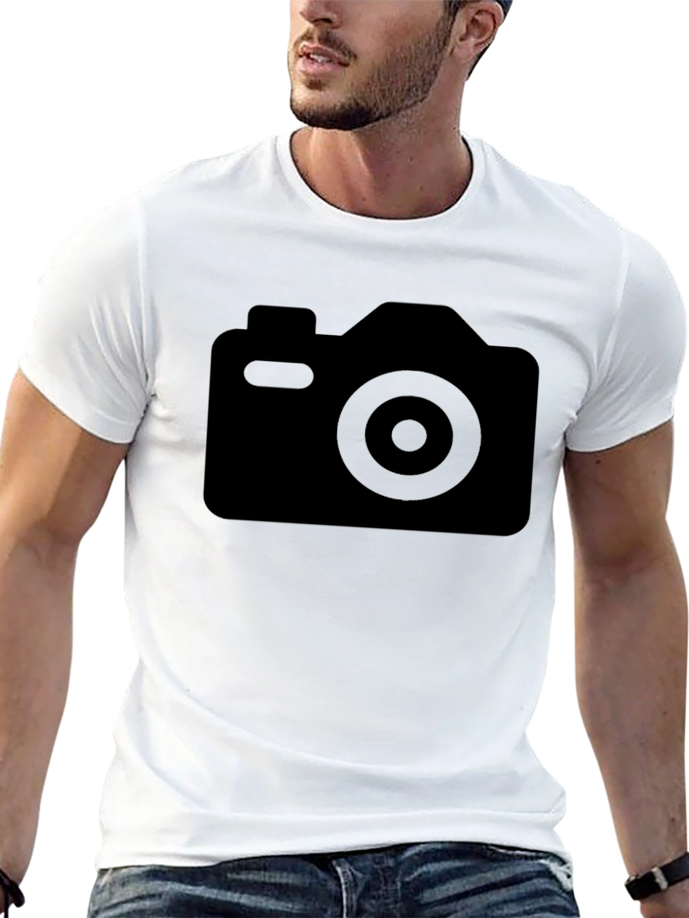 Camera Graphic Black T-Shirt - Modern Style