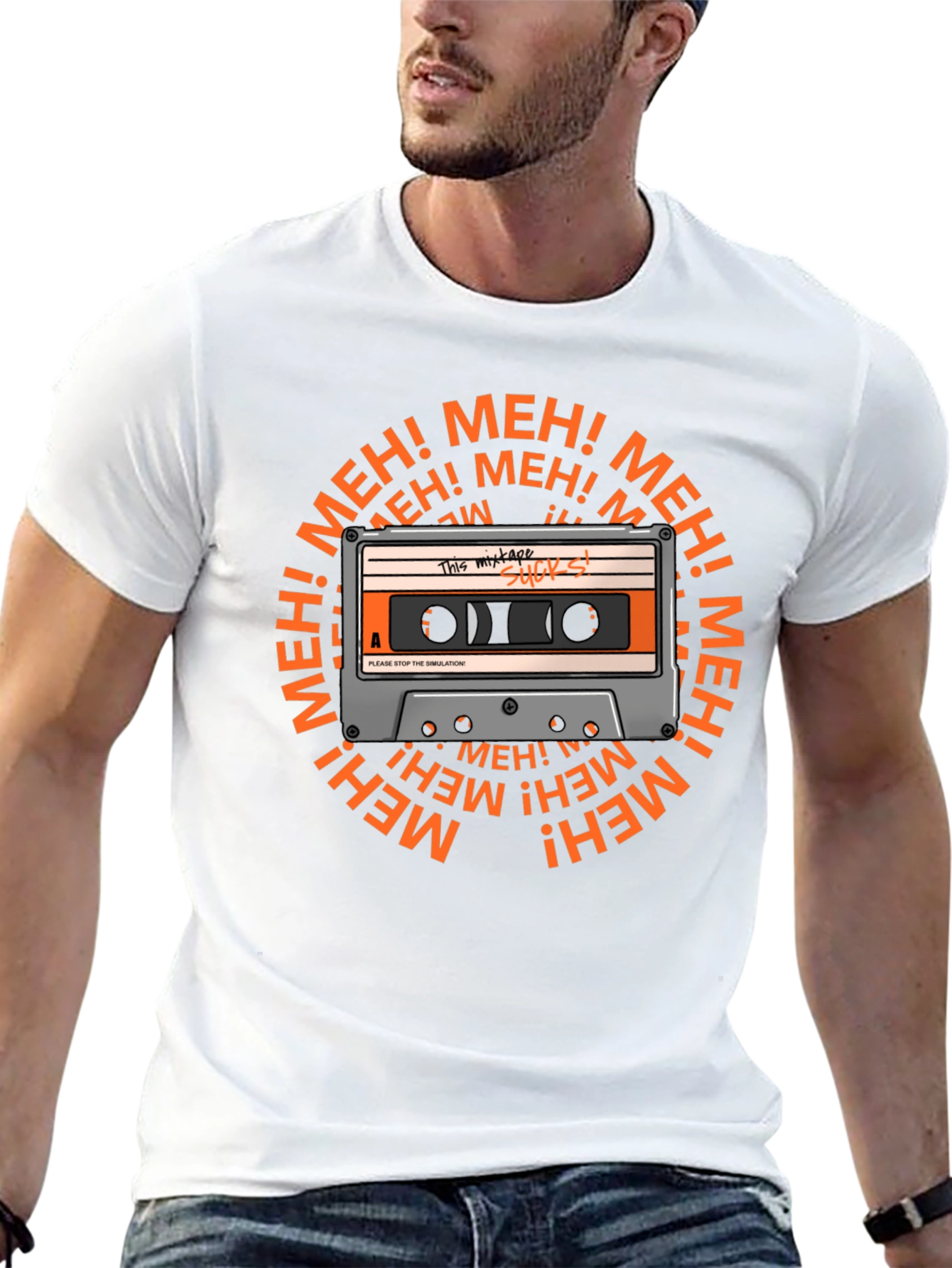 Meh Mixtape T-Shirt - Sarcastic Music Lover Tee