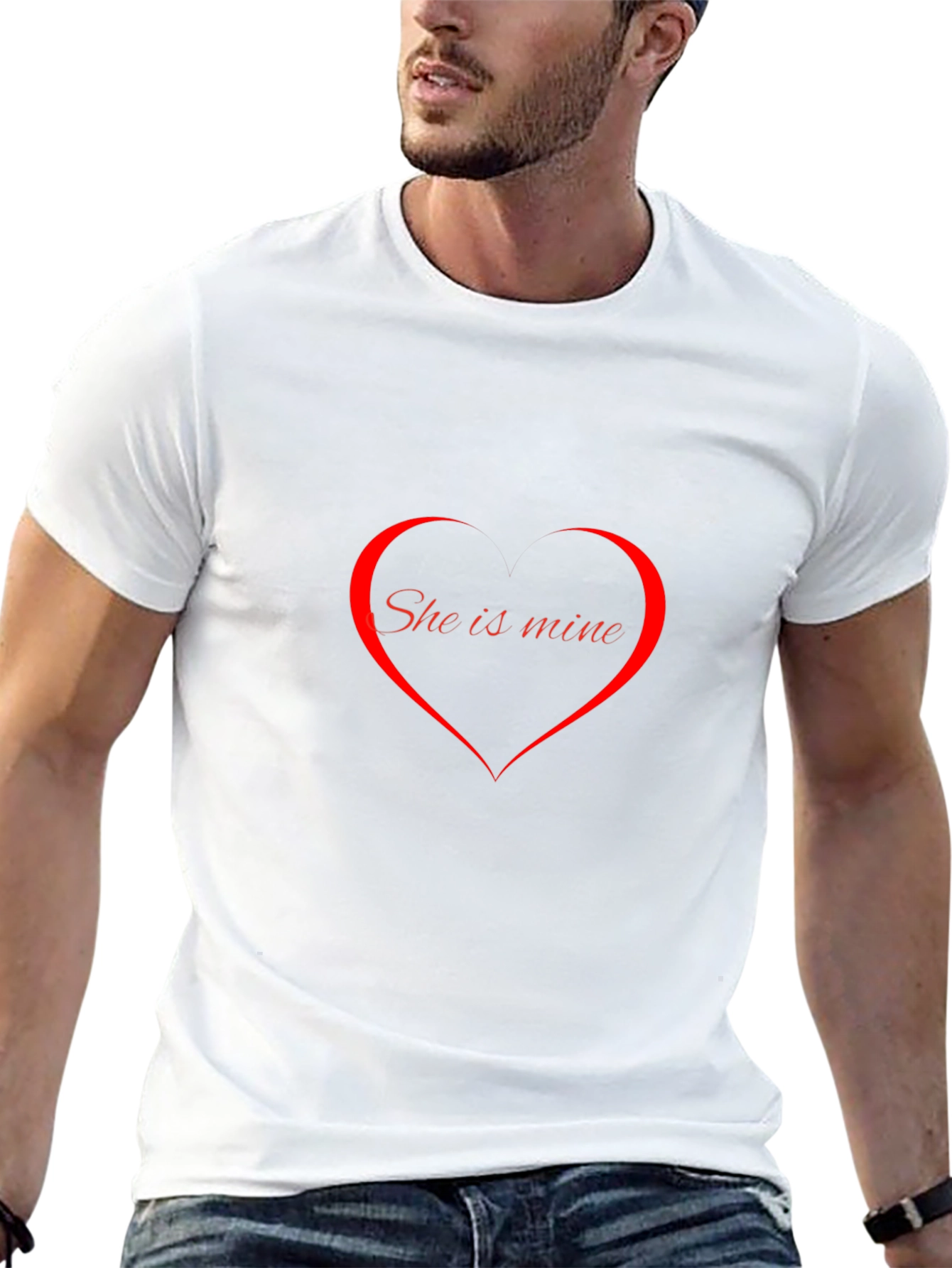 She is Mine Heart Graphic T-Shirt
