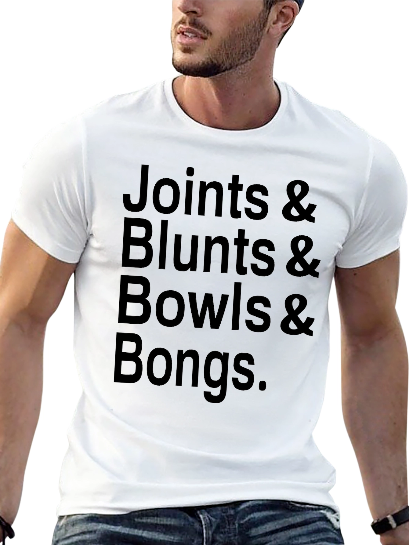 Joints Blunts Bowls Bongs Black T-Shirt