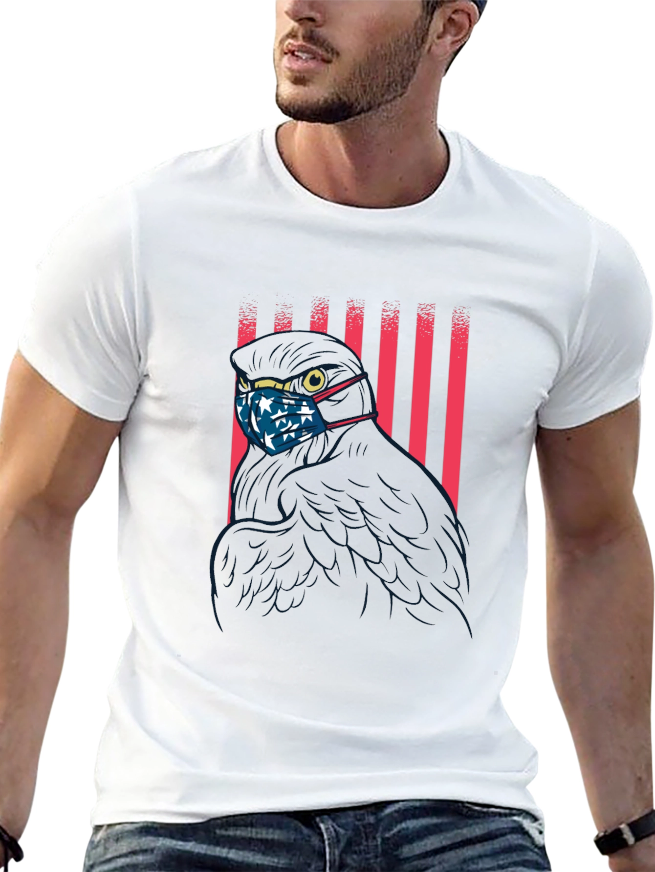 Patriotic Raven Masked T-Shirt