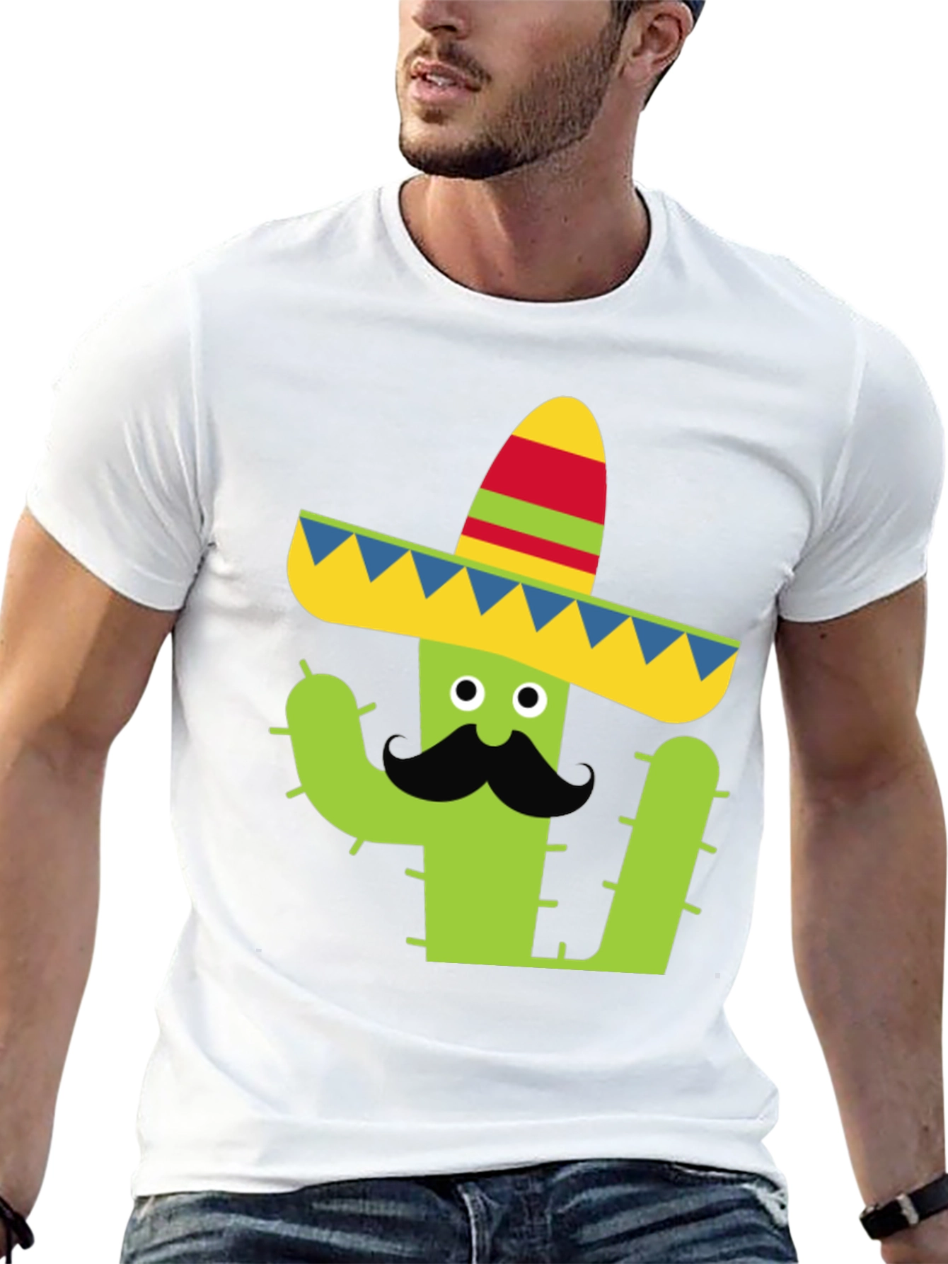 Cactus Sombrero Graphic Tee - Cinco de Mayo Shirt