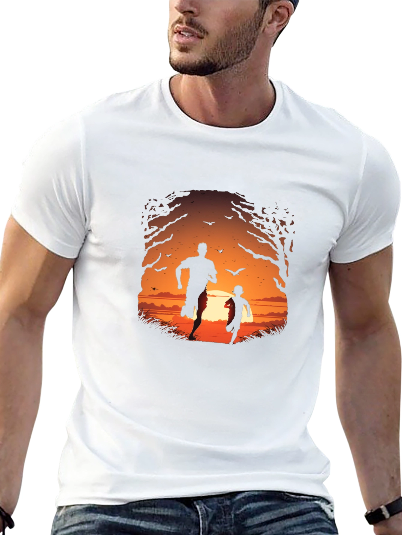 Sunset Run Black T-Shirt
