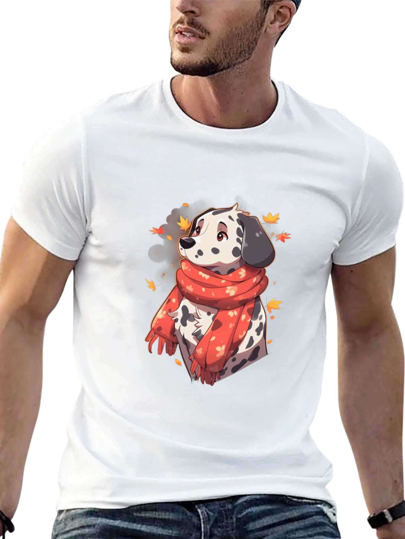 Dalmatian Scarf Graphic T-Shirt