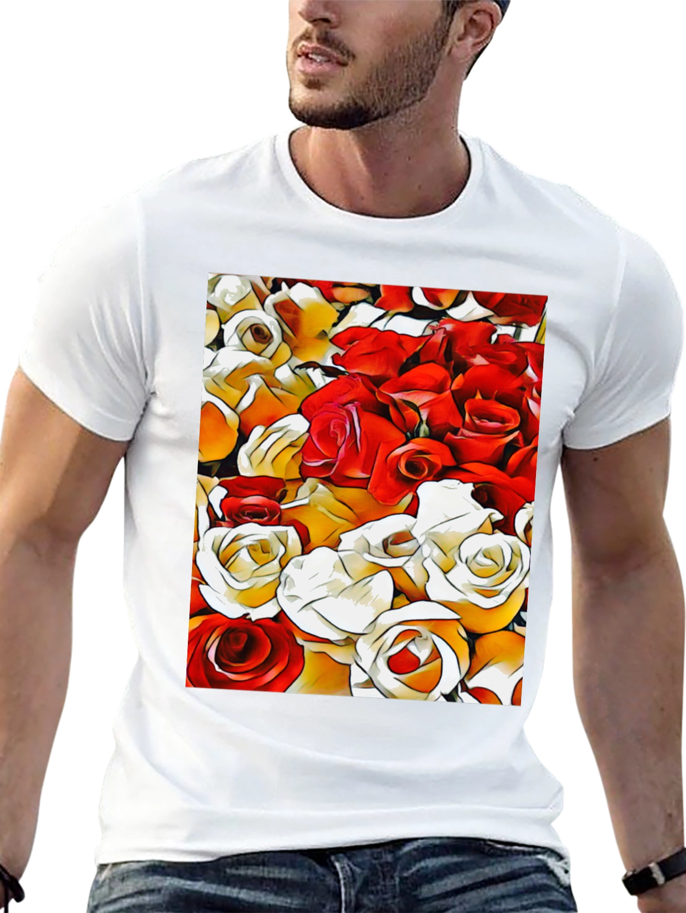 Floral Rose Graphic T-Shirt