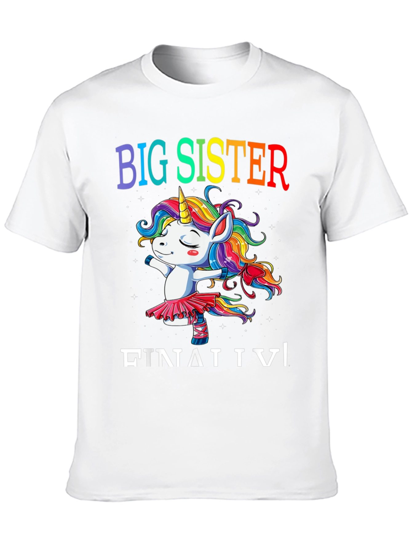 Big Sister Unicorn Rainbow T-Shirt
