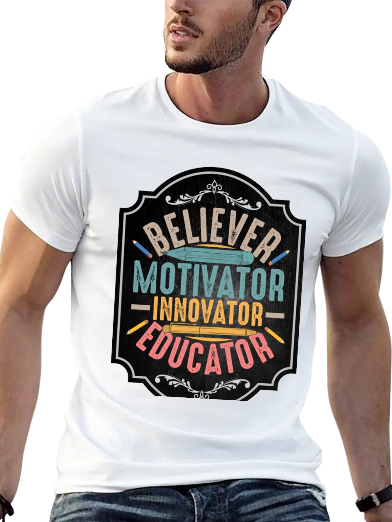 Believer Motivator Educator Graphic Tee