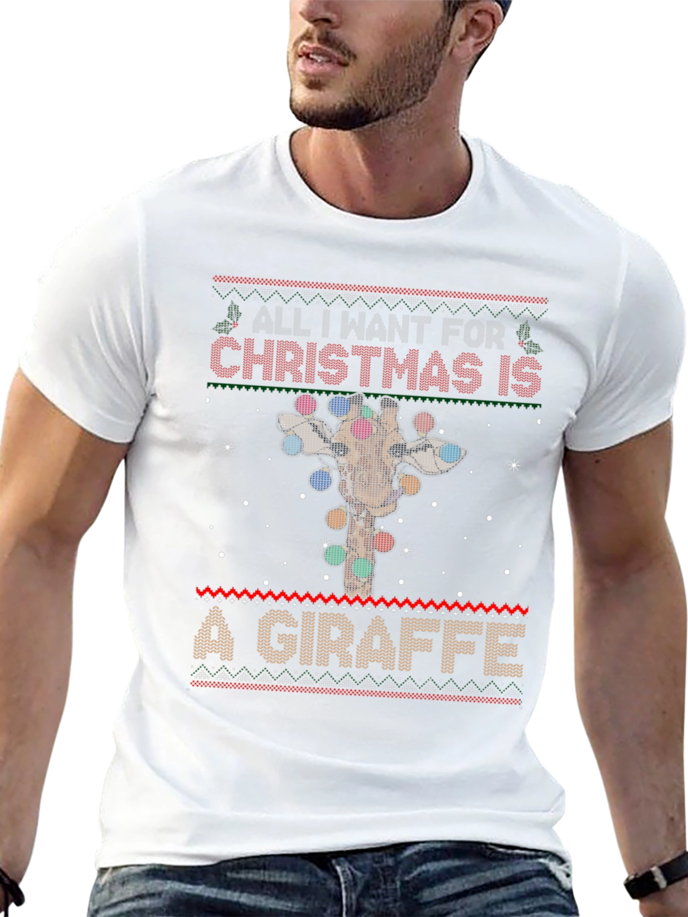 Christmas Giraffe T-Shirt