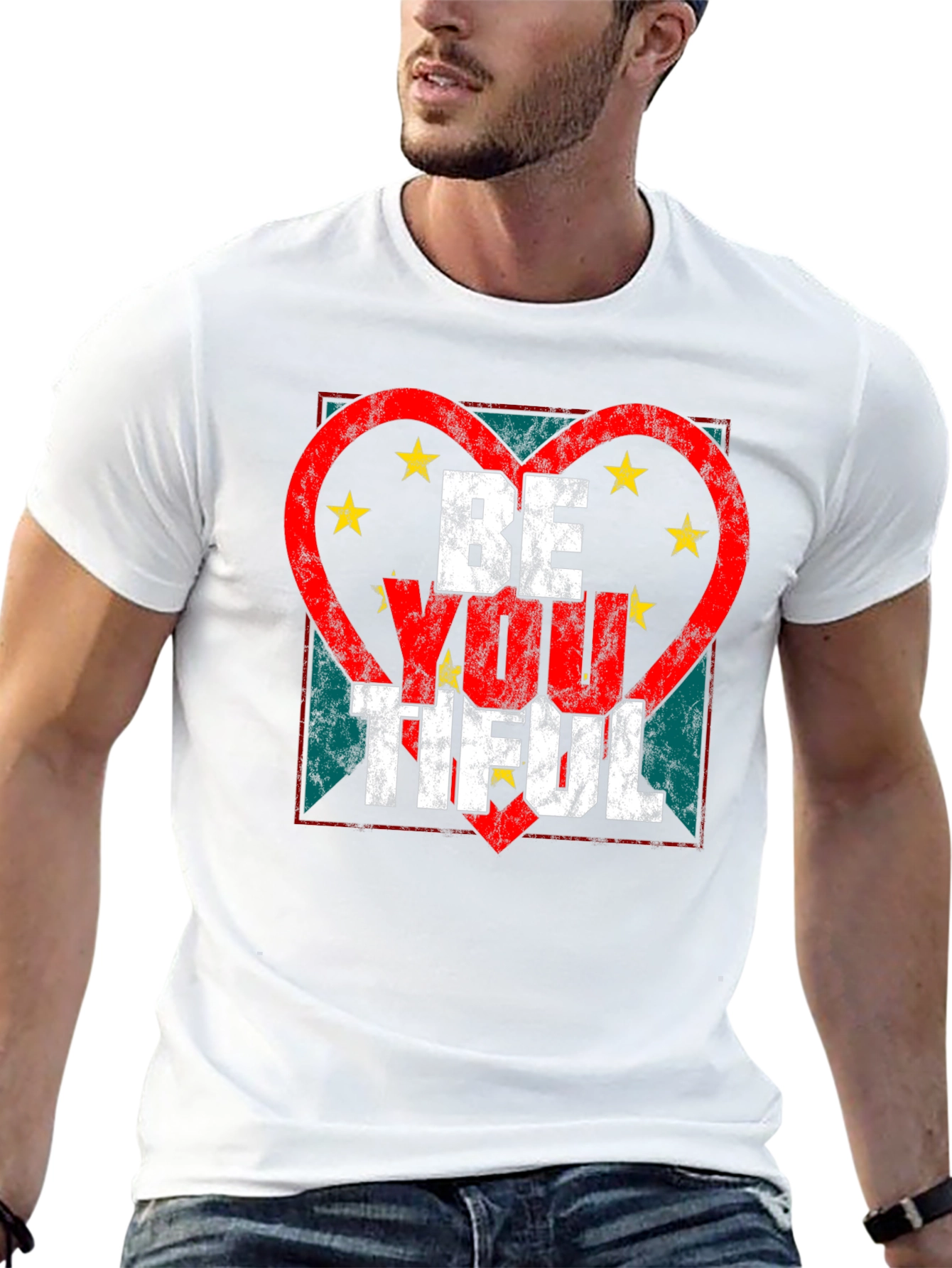 Be You Tiful Graphic Tee - Heart Star Design
