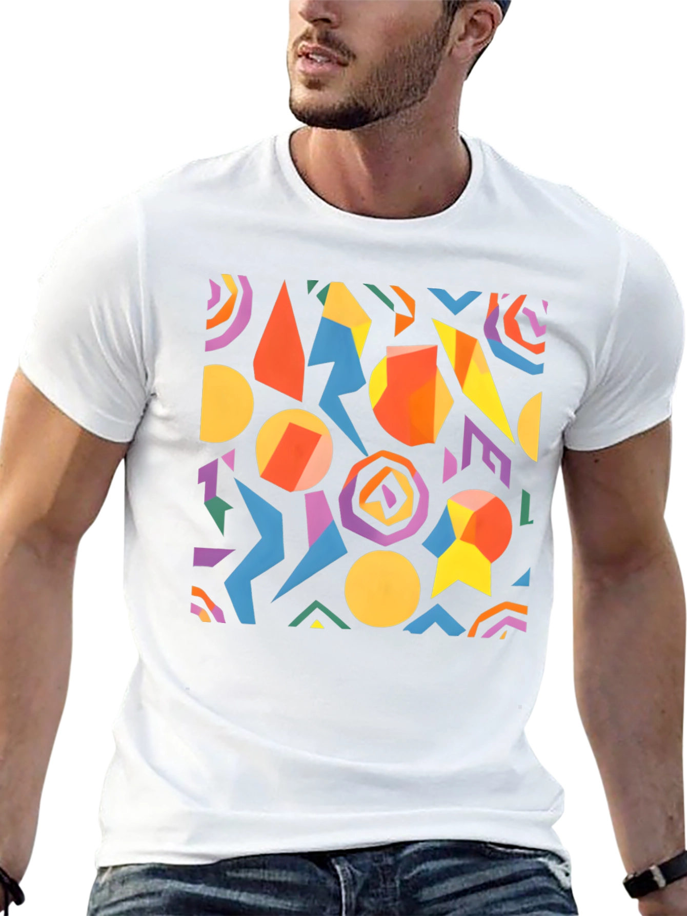 Bold Geometric Pattern T-Shirt