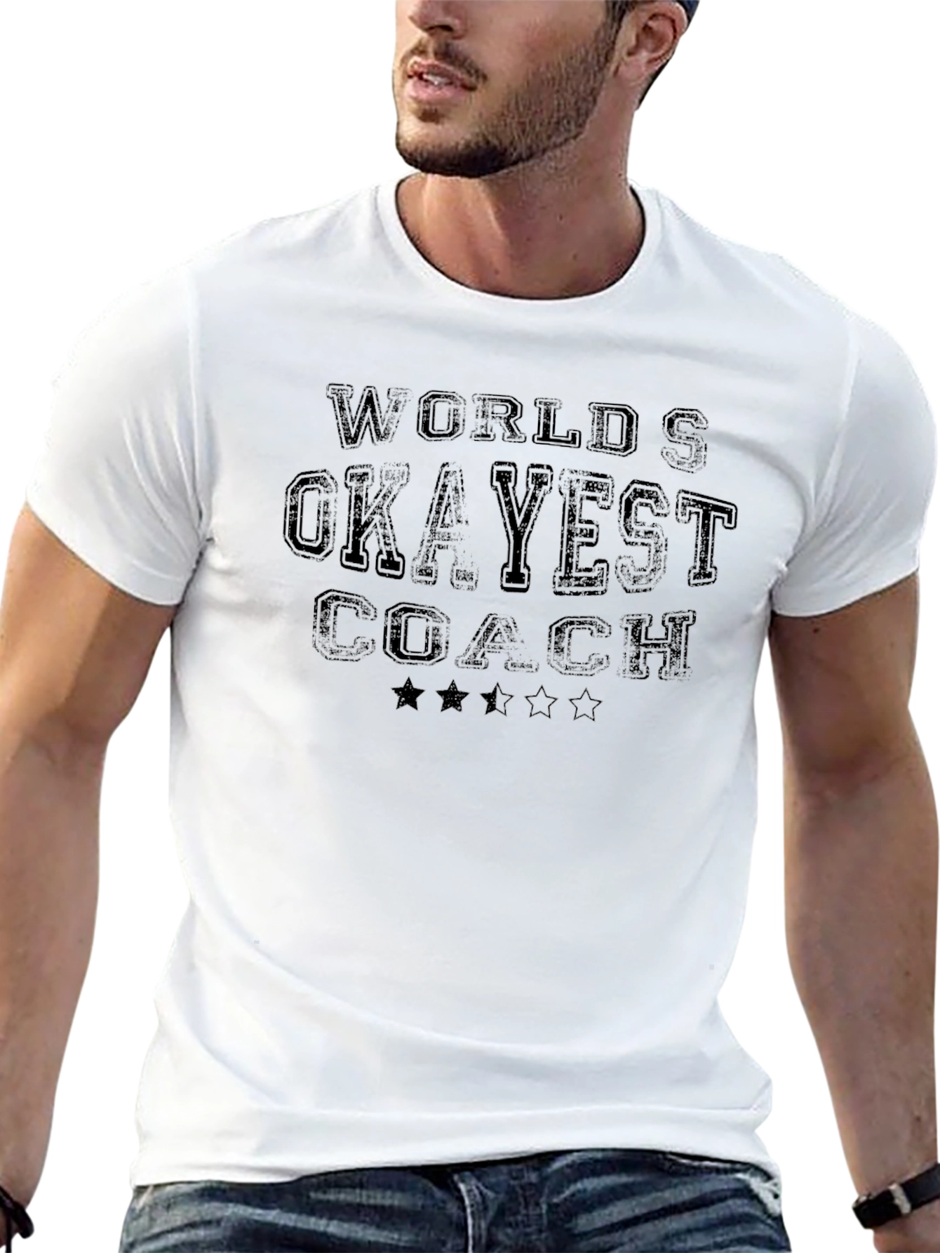 Worlds Okayest Coach Funny Graphic Tee
