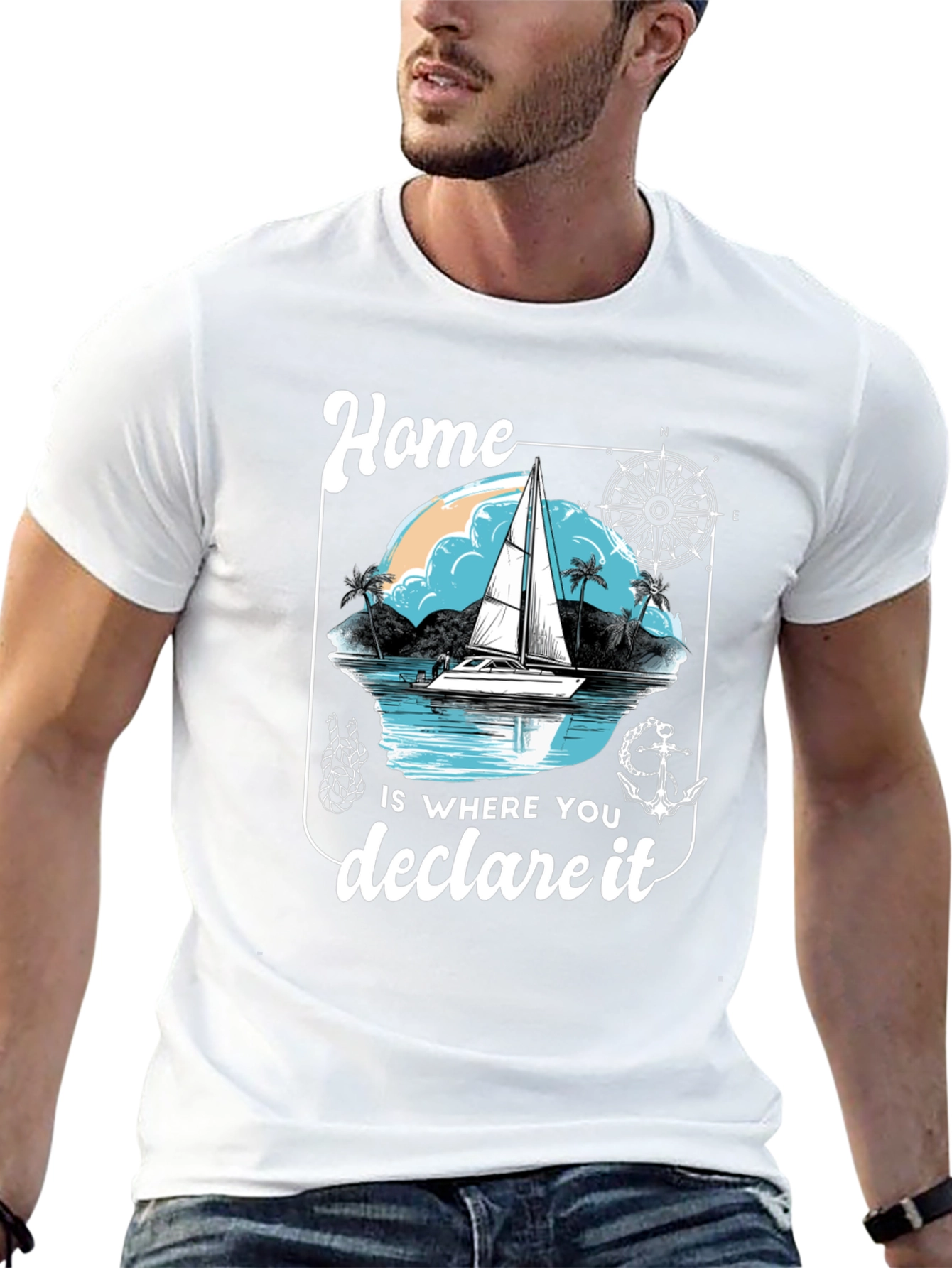 Nautical Home Declare It Graphic Tee