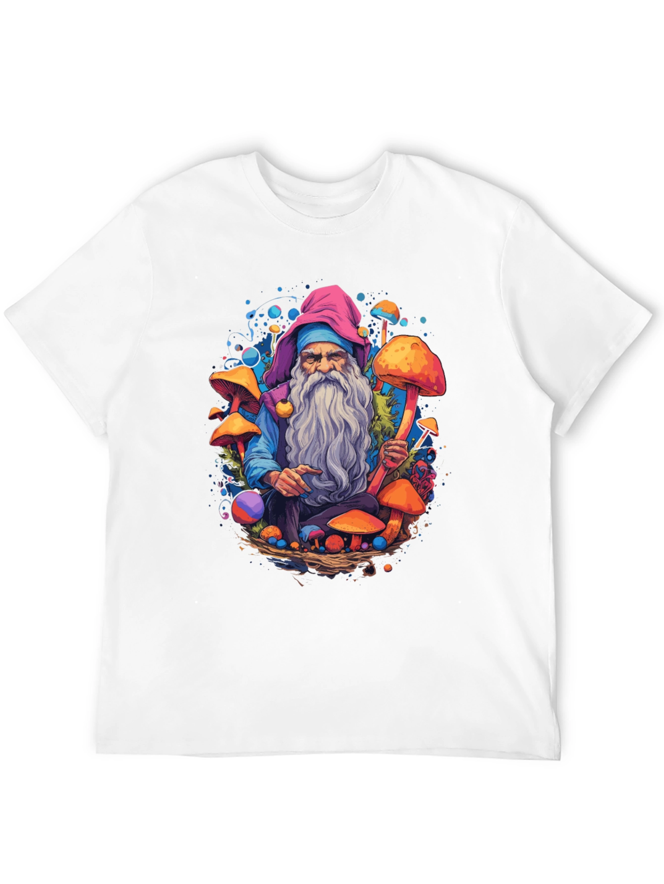 Mushroom Wizard Graphic Tee - Unique Design