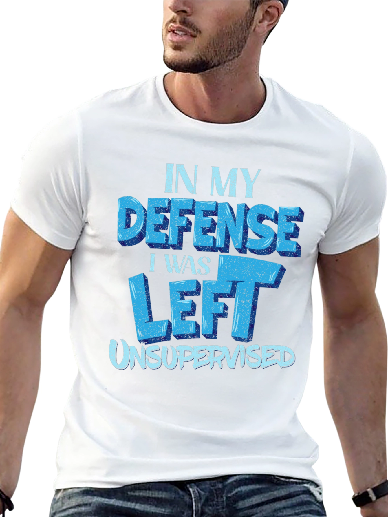 Funny In My Defense Black T-Shirt