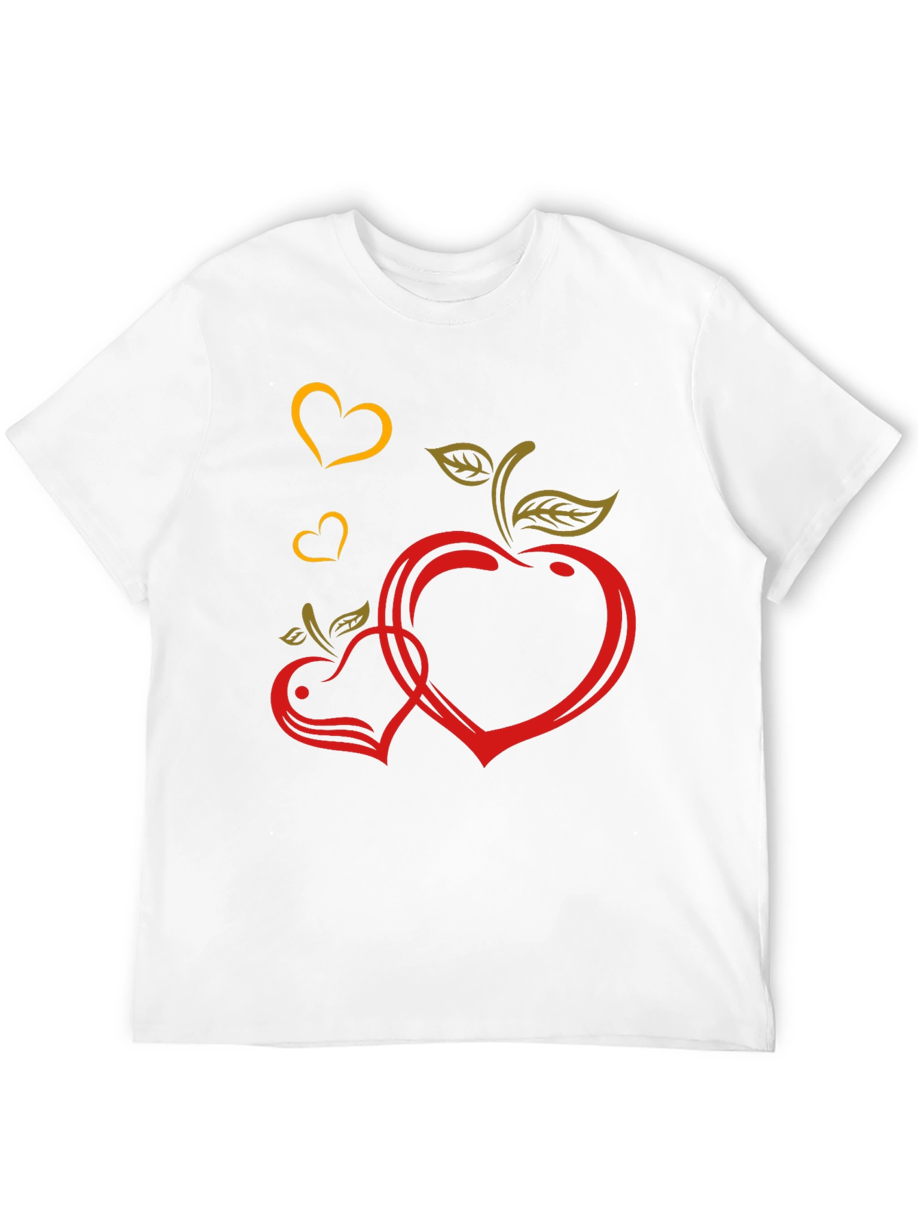Heart Apple Graphic Tee - Love & Fruit Fusion!
