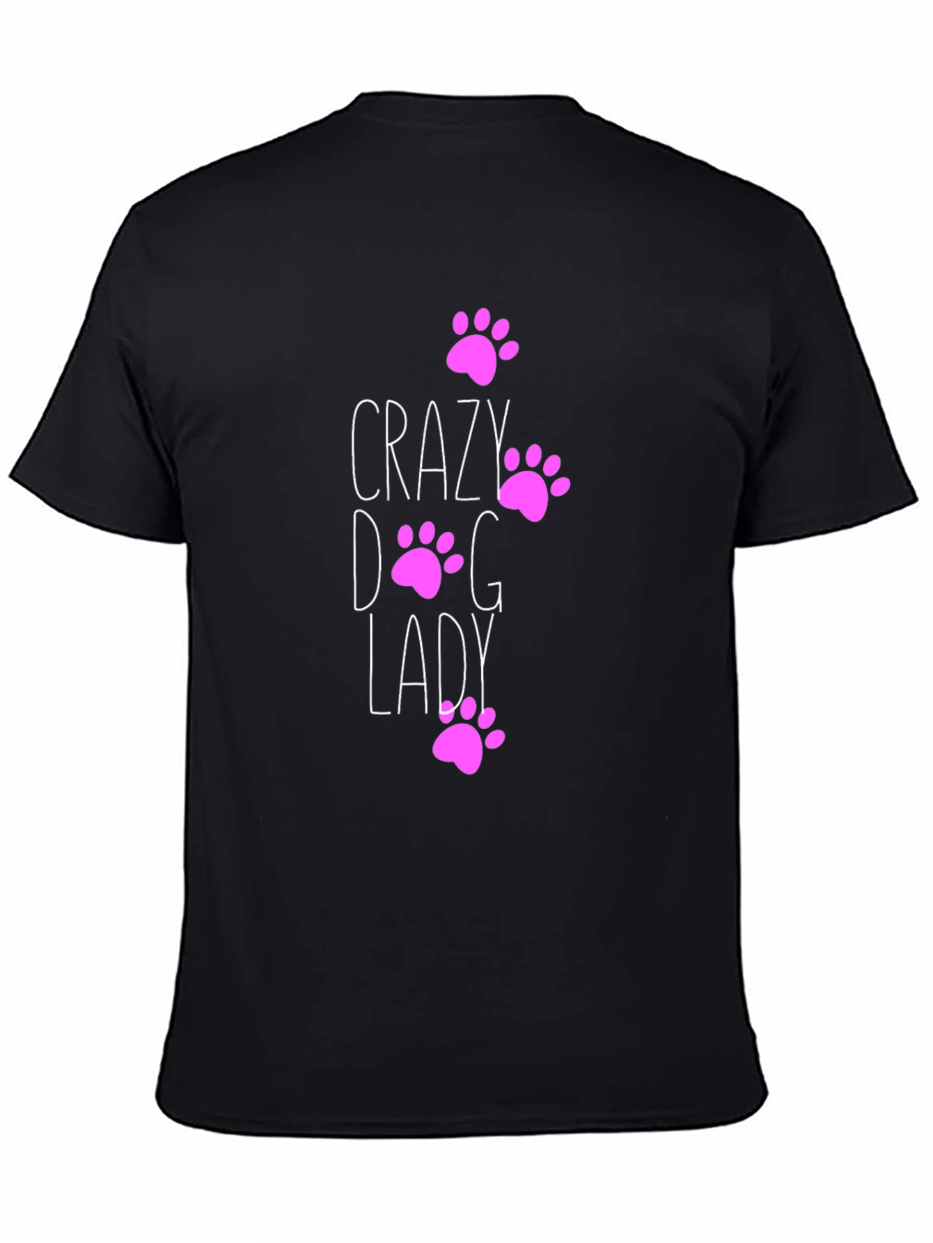 Crazy Dog Lady Graphic Tee - Black