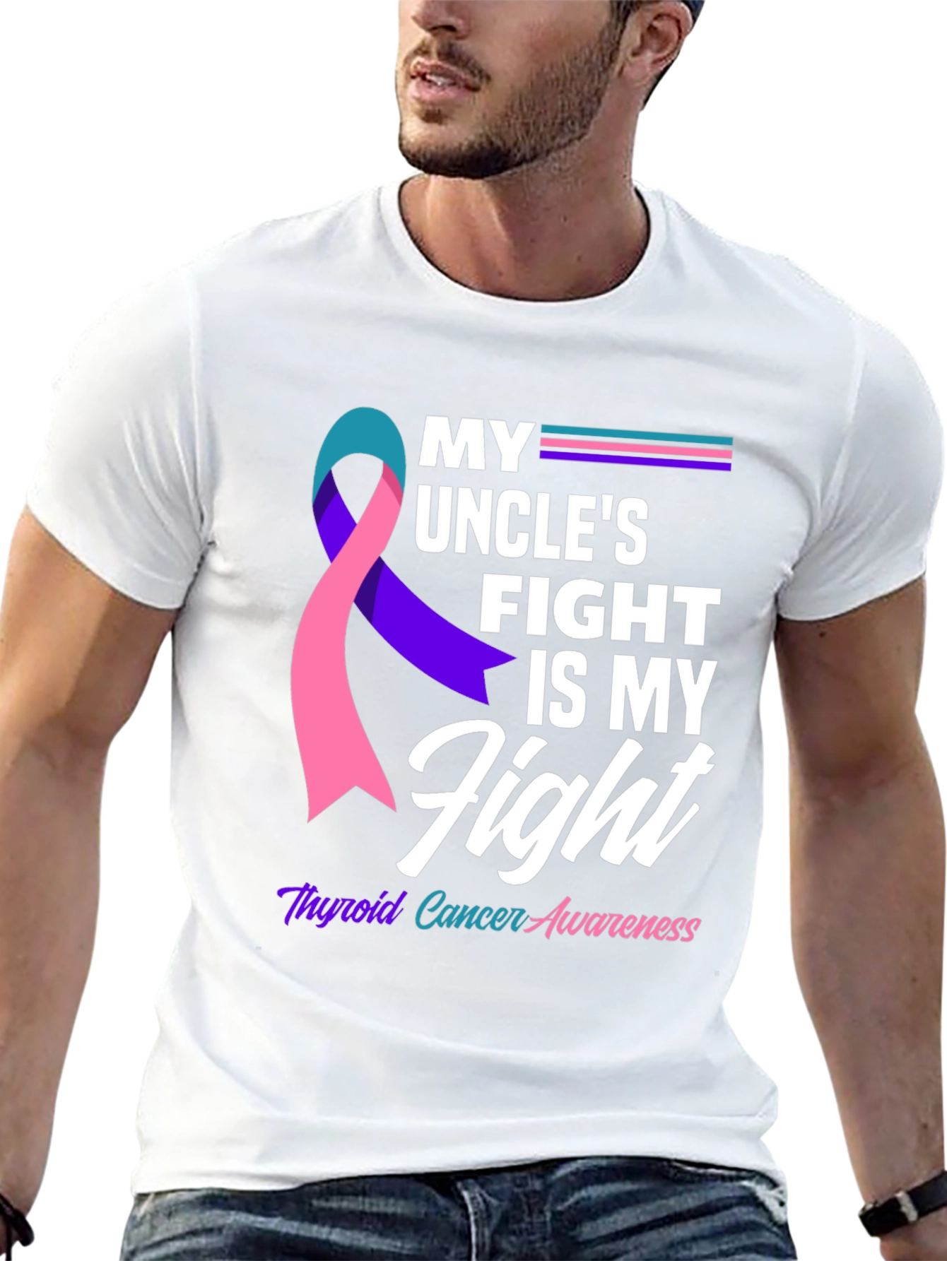 Thyroid Cancer Awareness T-Shirt - My Uncles Fight
