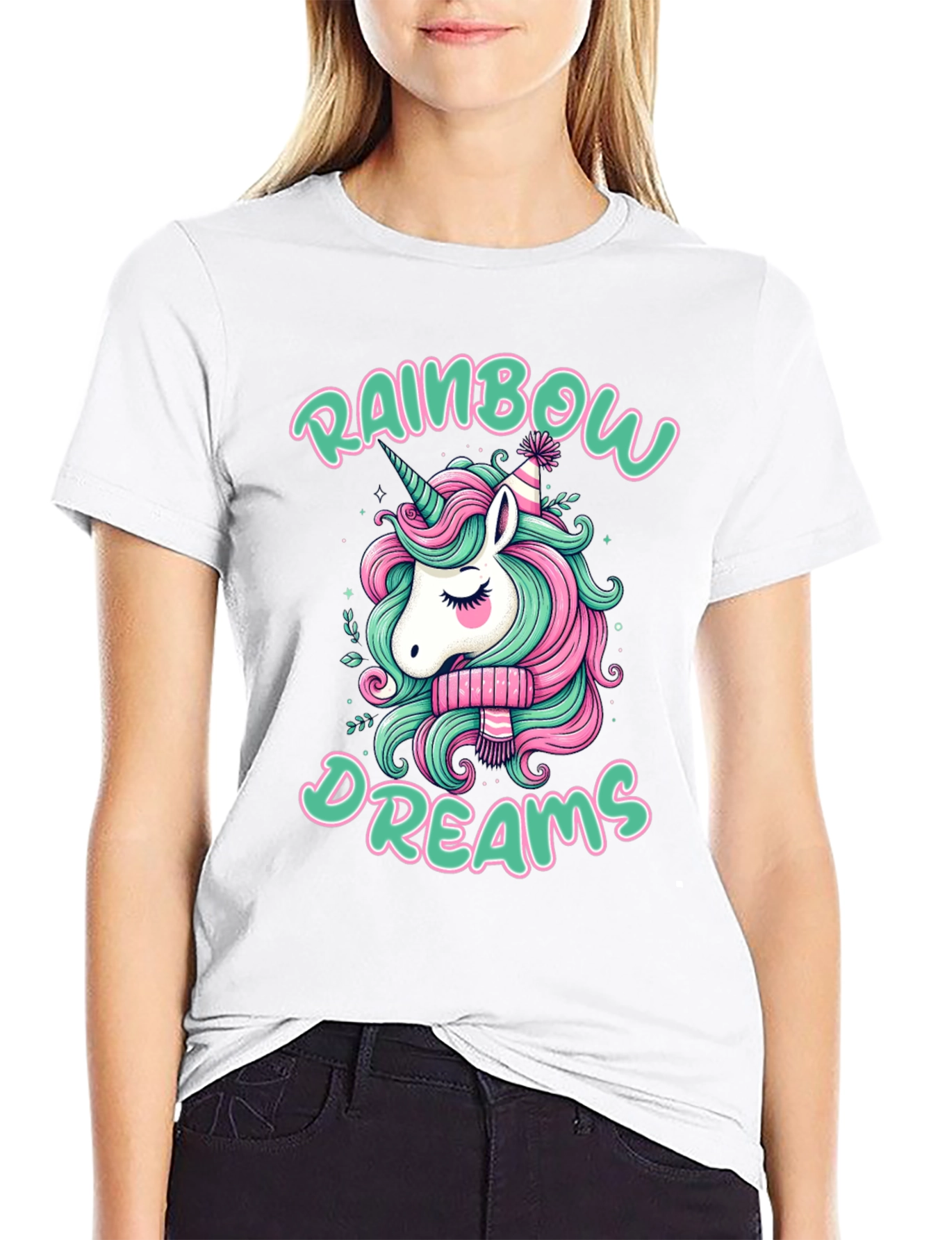 Rainbow Dreams Unicorn Graphic Tee