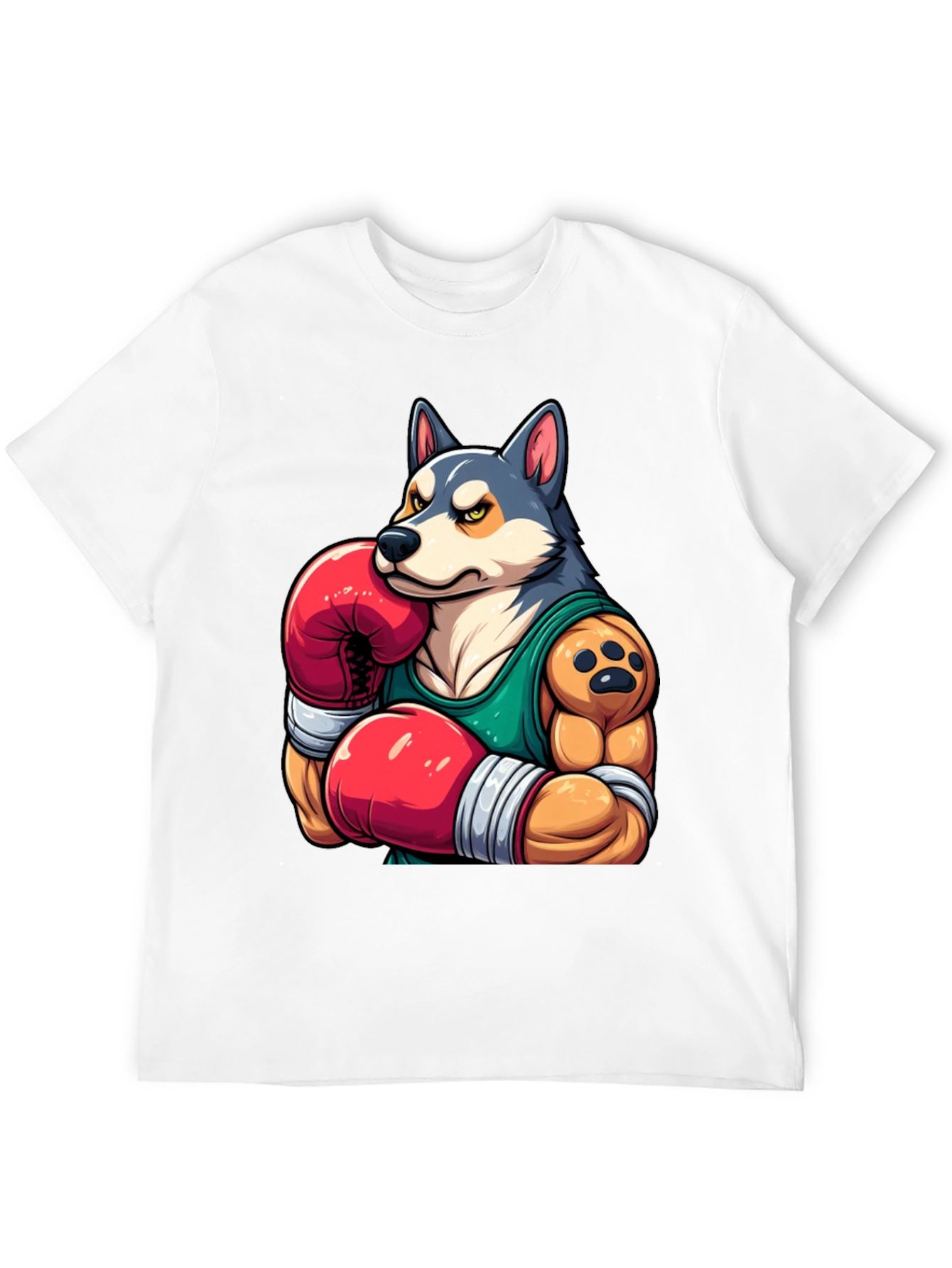 Boxer Dog Graphic Tee - Mens Black T-Shirt