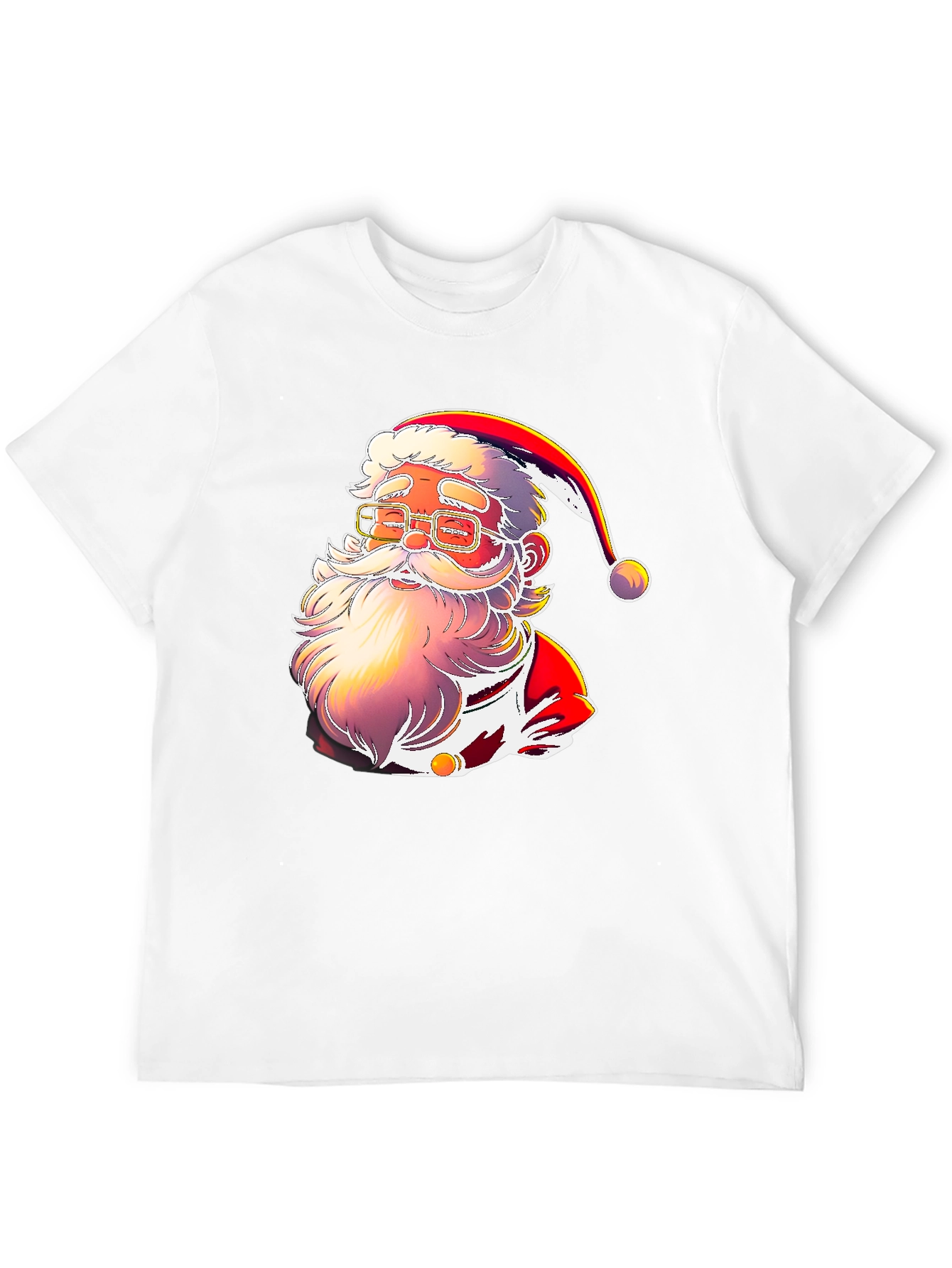 Festive Santa Graphic Tee - Holiday Cheer