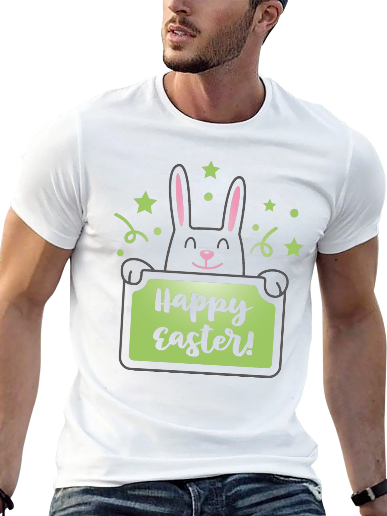 Happy Easter Bunny T-Shirt - Black