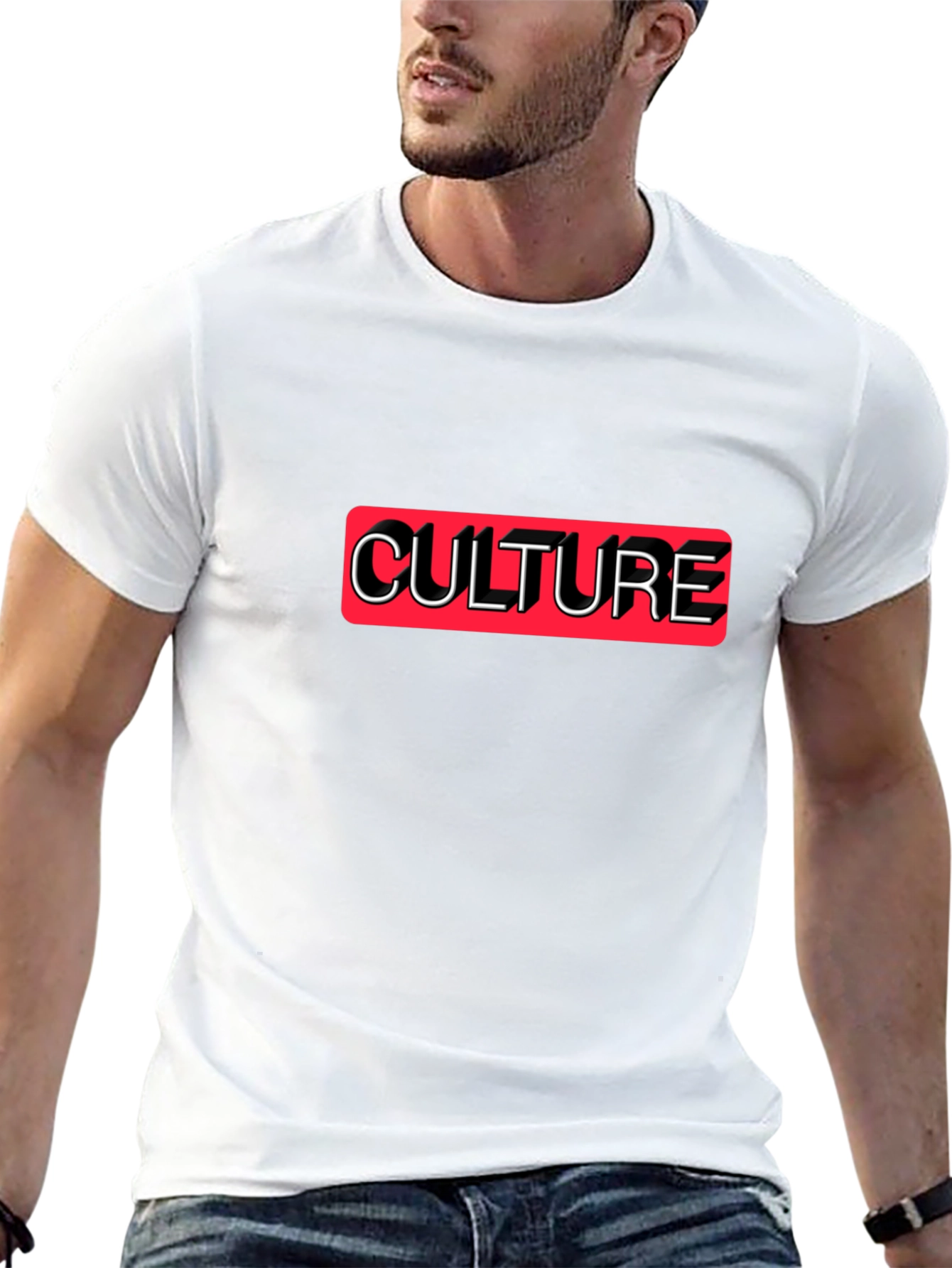 Culture Graphic Print Crew Neck T-Shirt