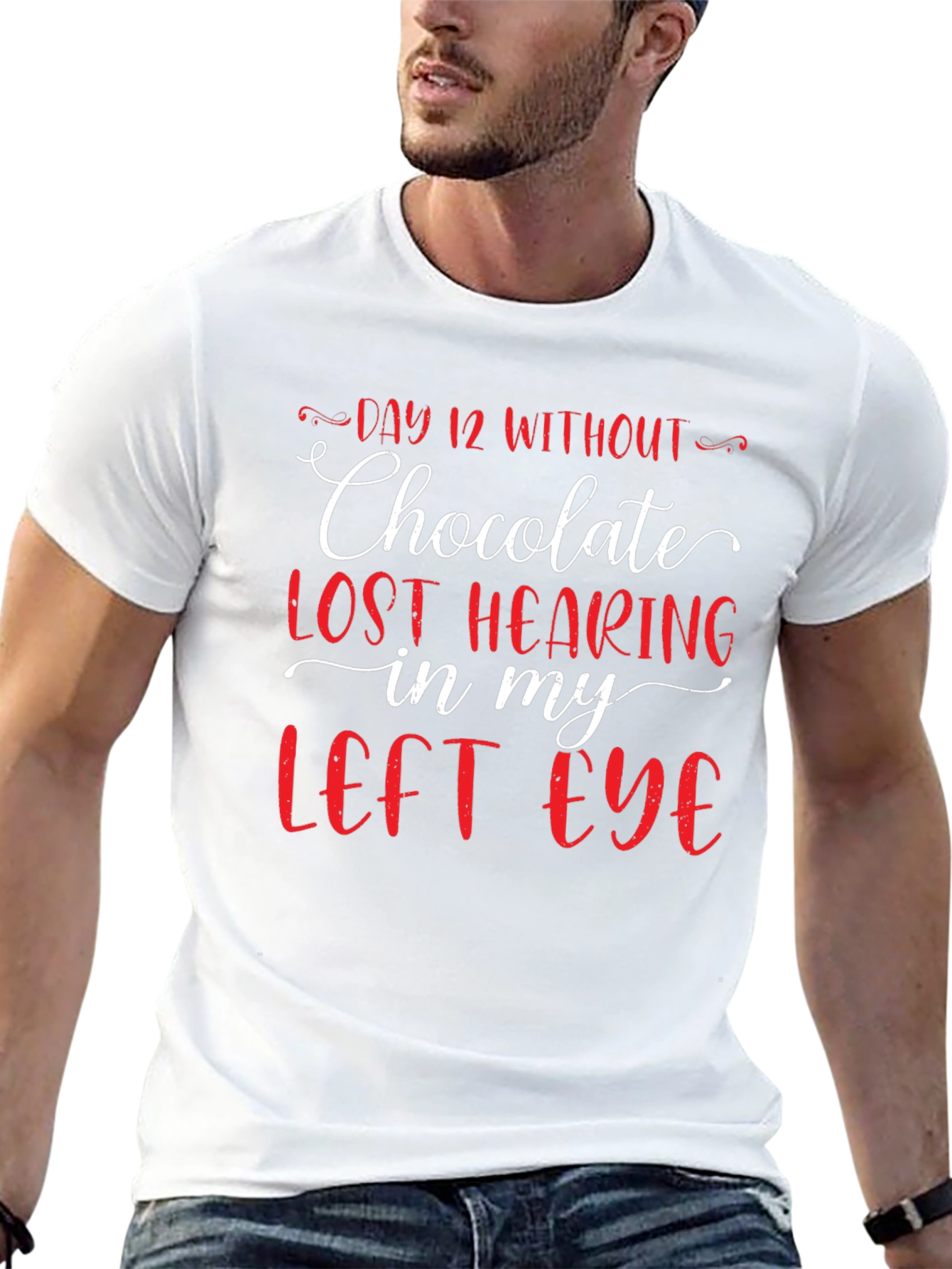 Funny Chocolate Graphic Tee - Mens Black T-Shirt