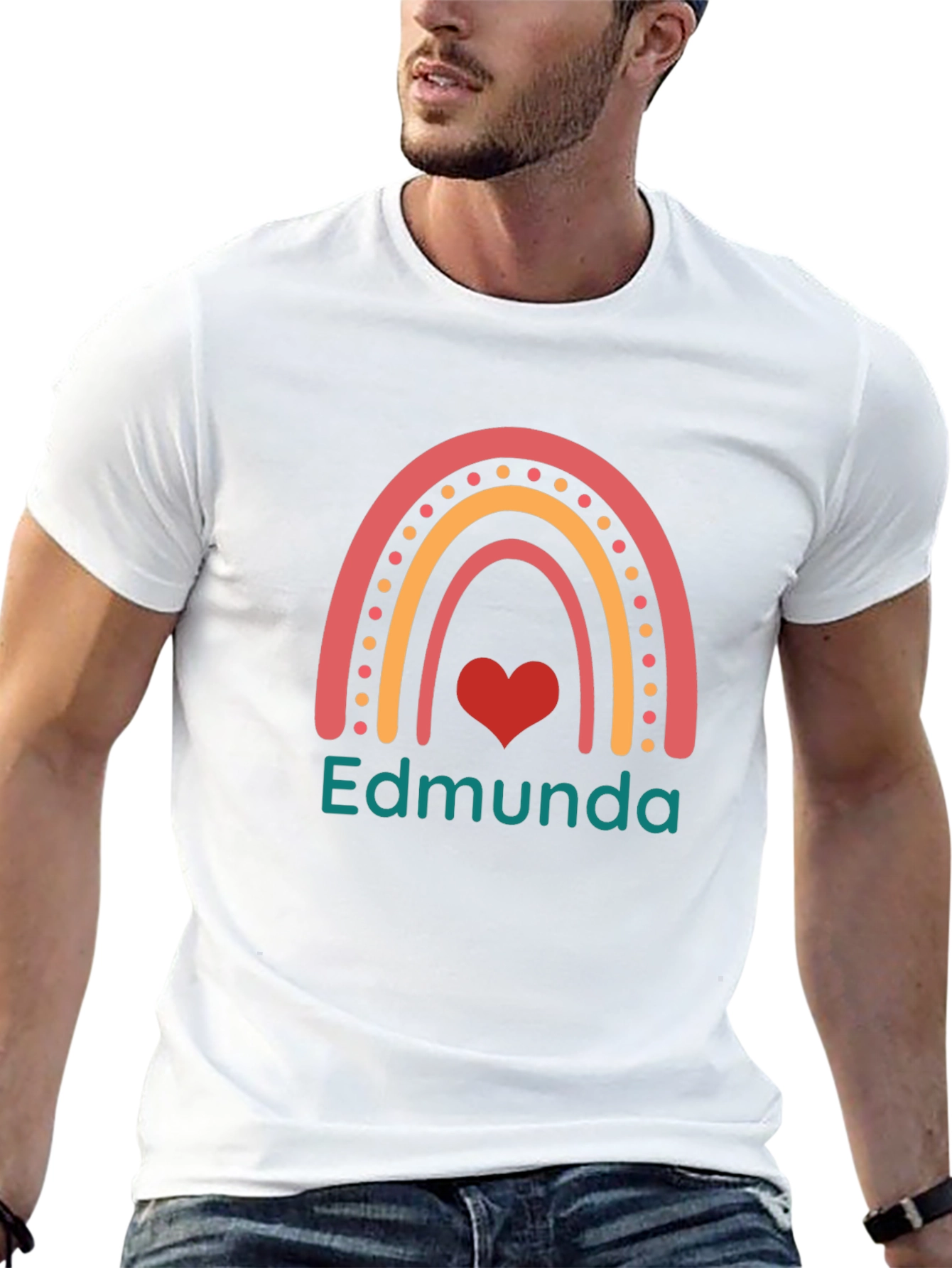 Edmunda Rainbow Heart Graphic Tee