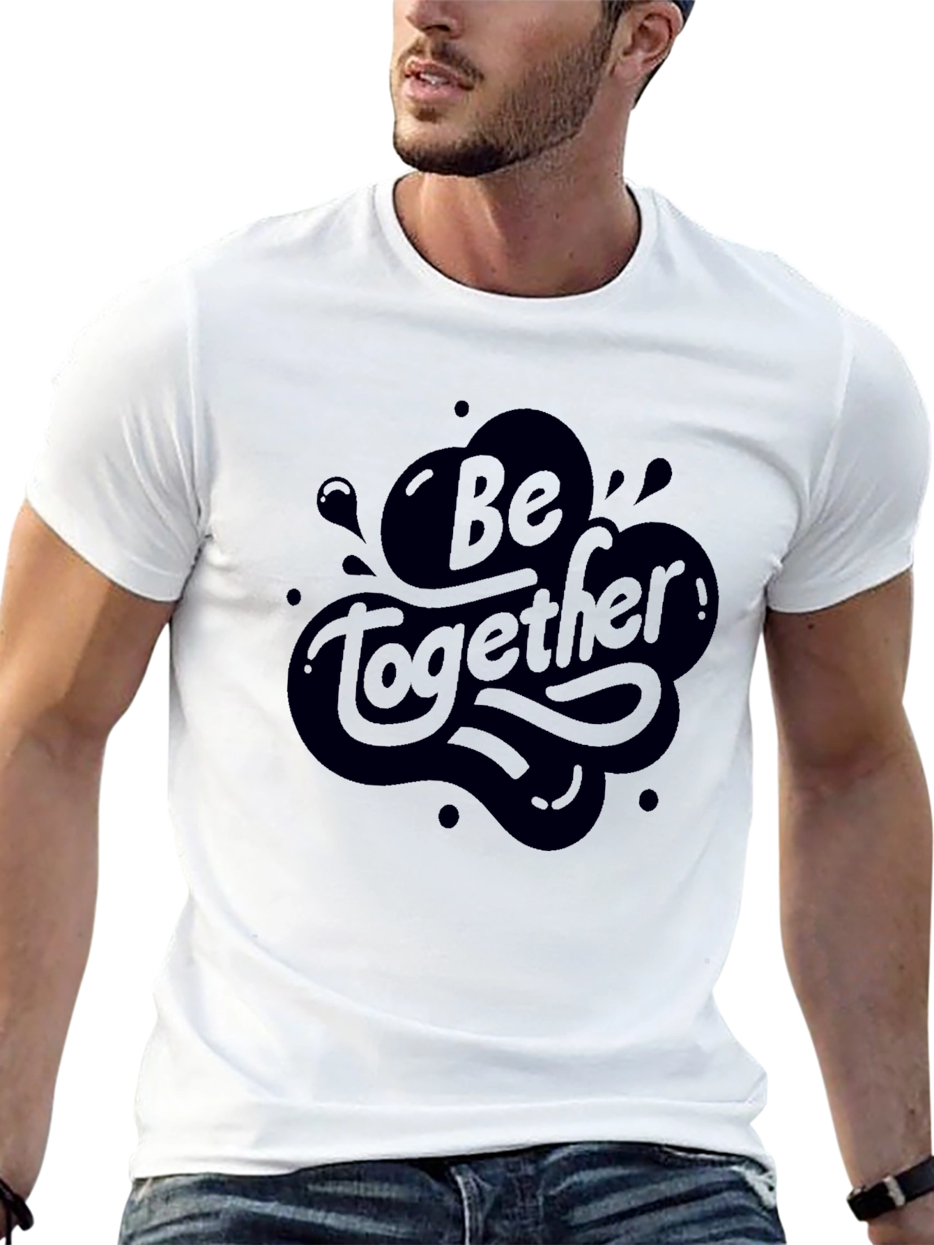 Be Together Graphic Tee - Stylish Crew Neck T-Shirt