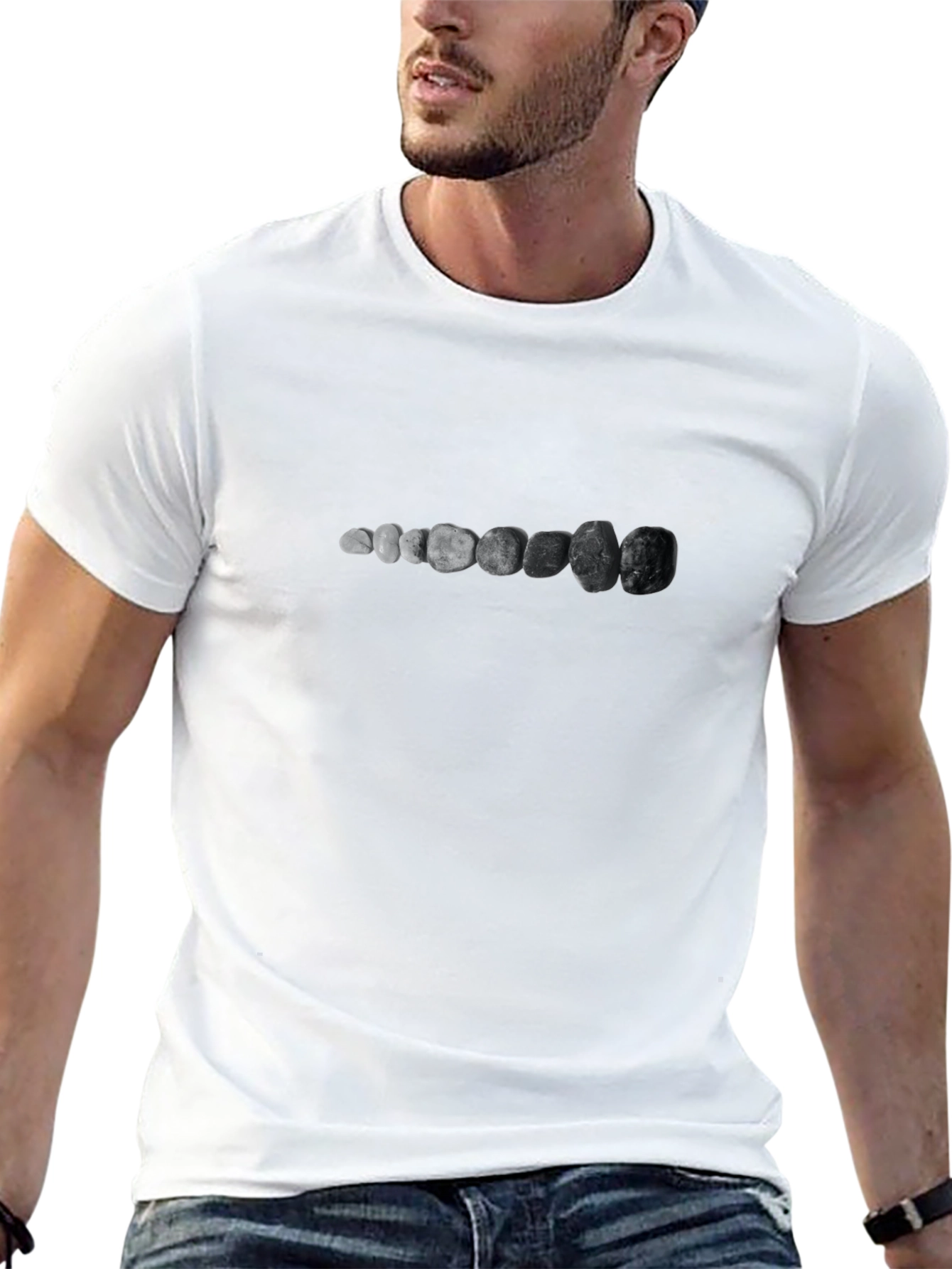 Dark Stone Progression T-Shirt - Modern Graphic Tee
