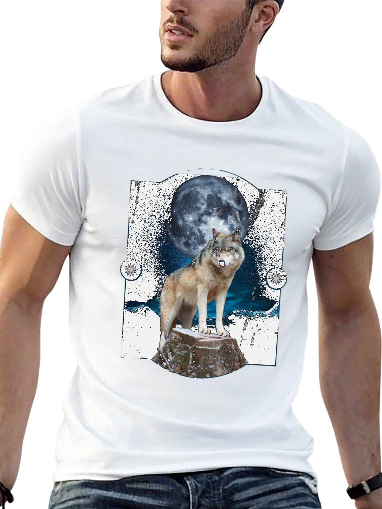 Wolf Moon Graphic Tee - Wildlife T-Shirt