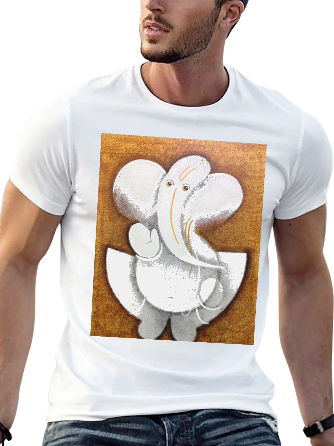 Ganesha Graphic T-Shirt - Black Cotton Blend