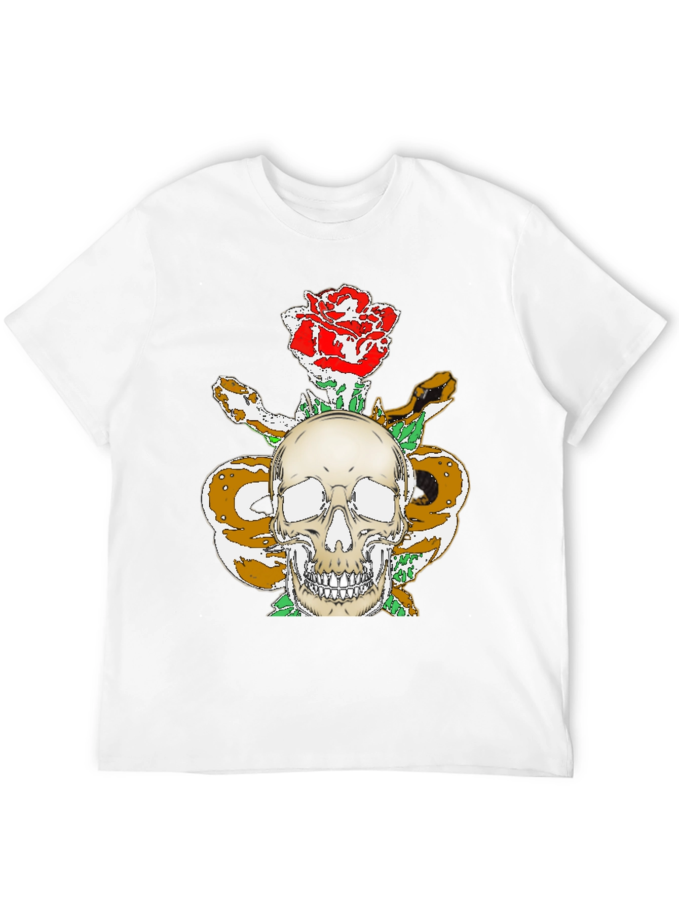 Skull Rose & Snake Graphic Tee