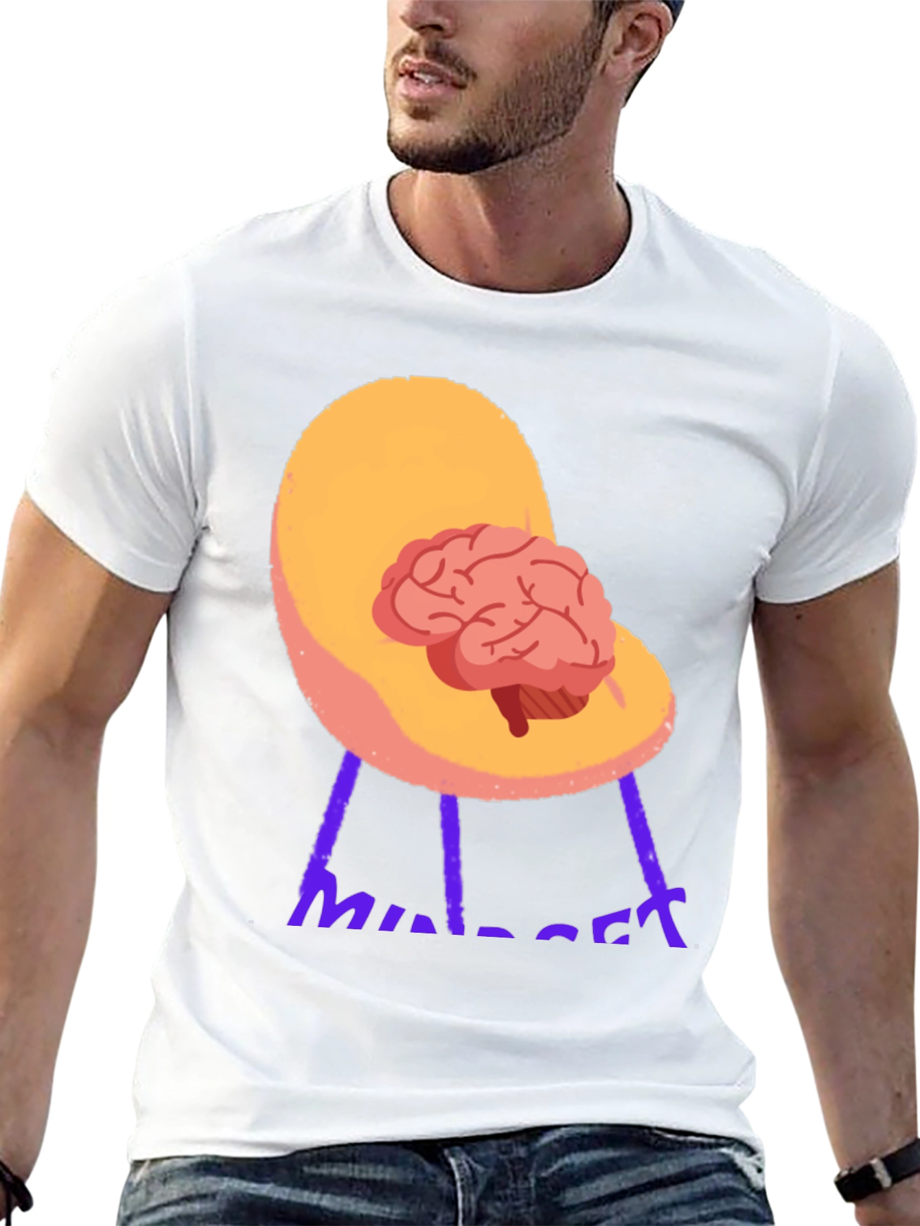 Brain on Chair Graphic Tee - Thinkers Shirt