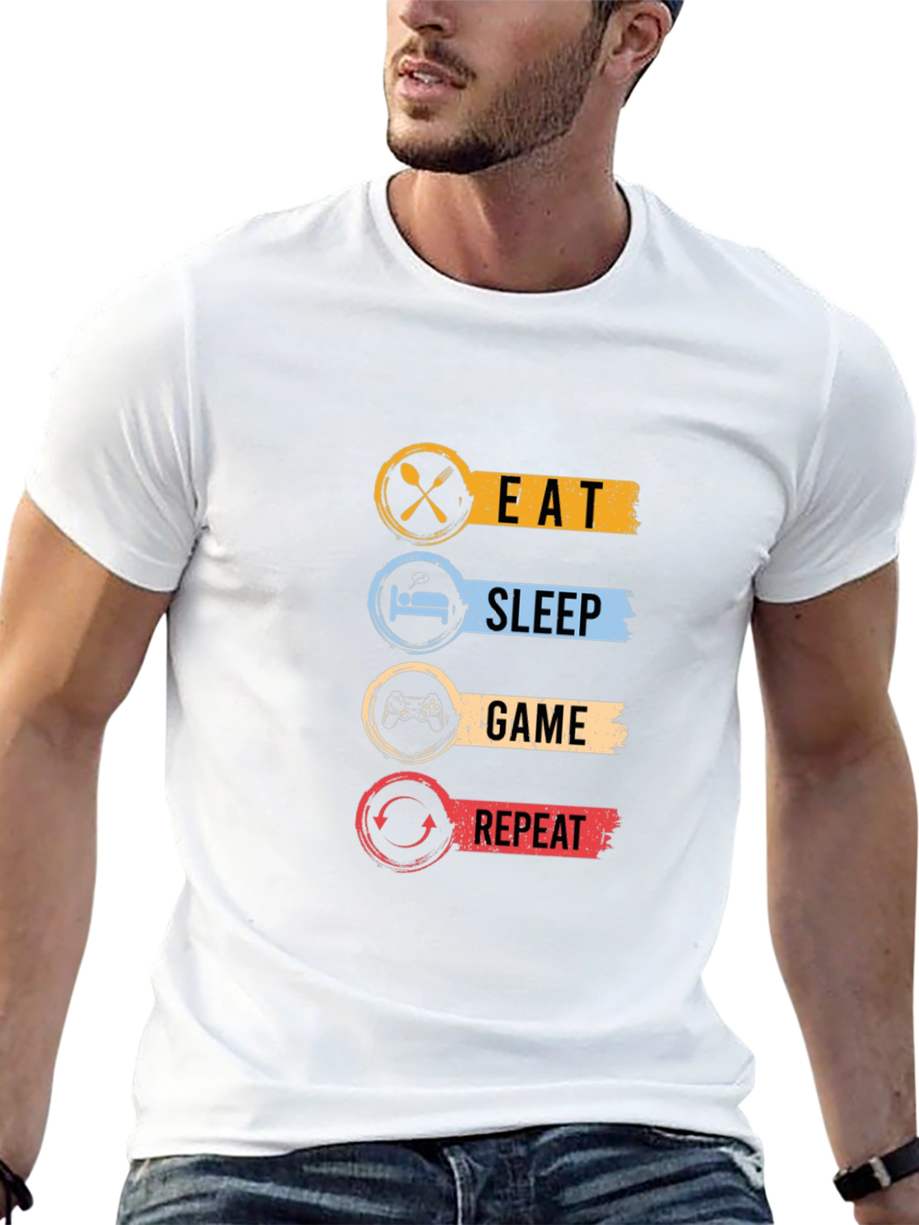 Eat Sleep Game Repeat T-Shirt