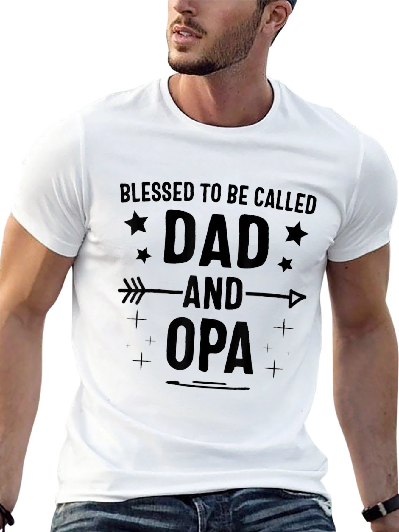 Blessed Dad & Opa Black T-Shirt