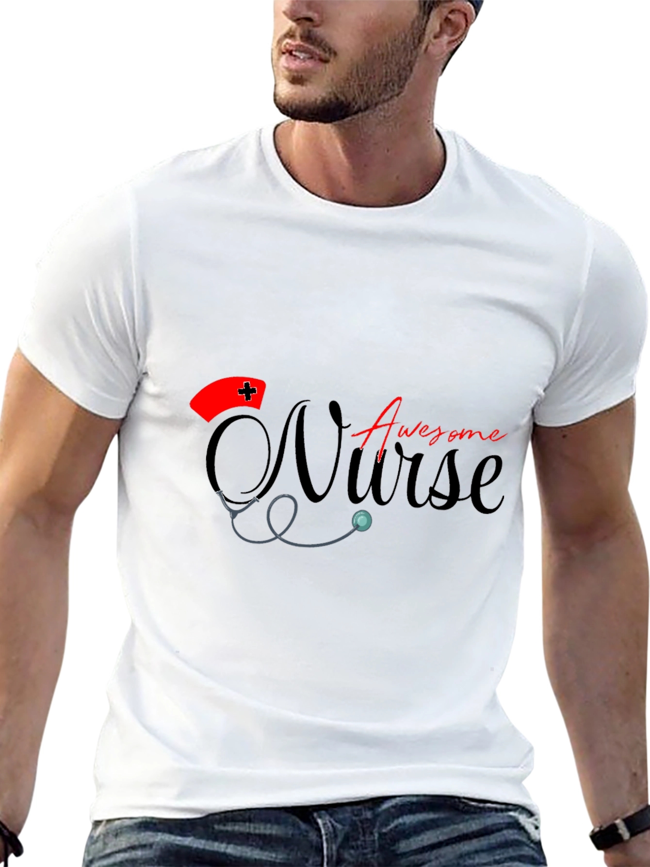 Awesome Nurse Graphic T-Shirt