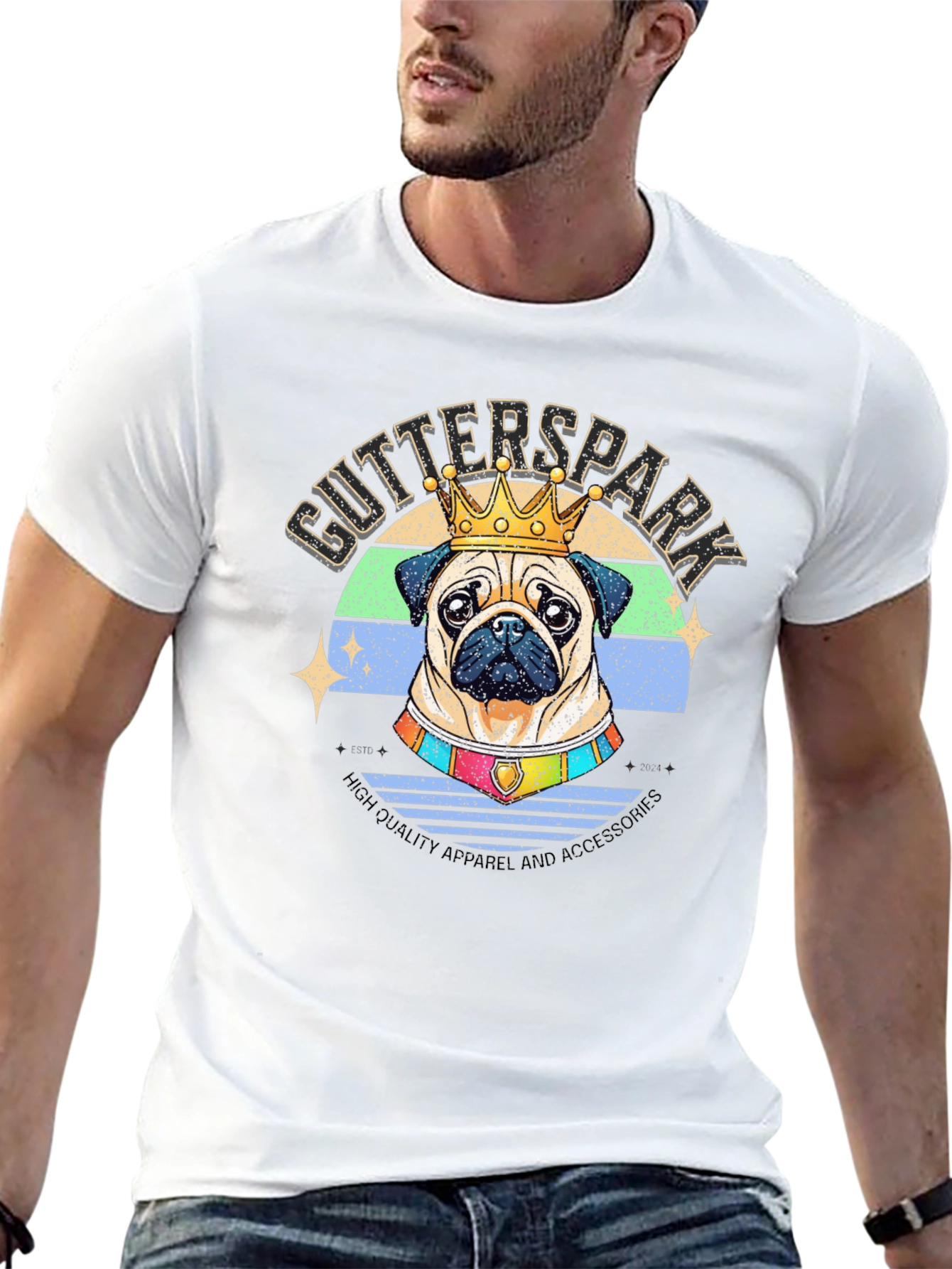 King Pug T-Shirt - Gutterspark Apparel