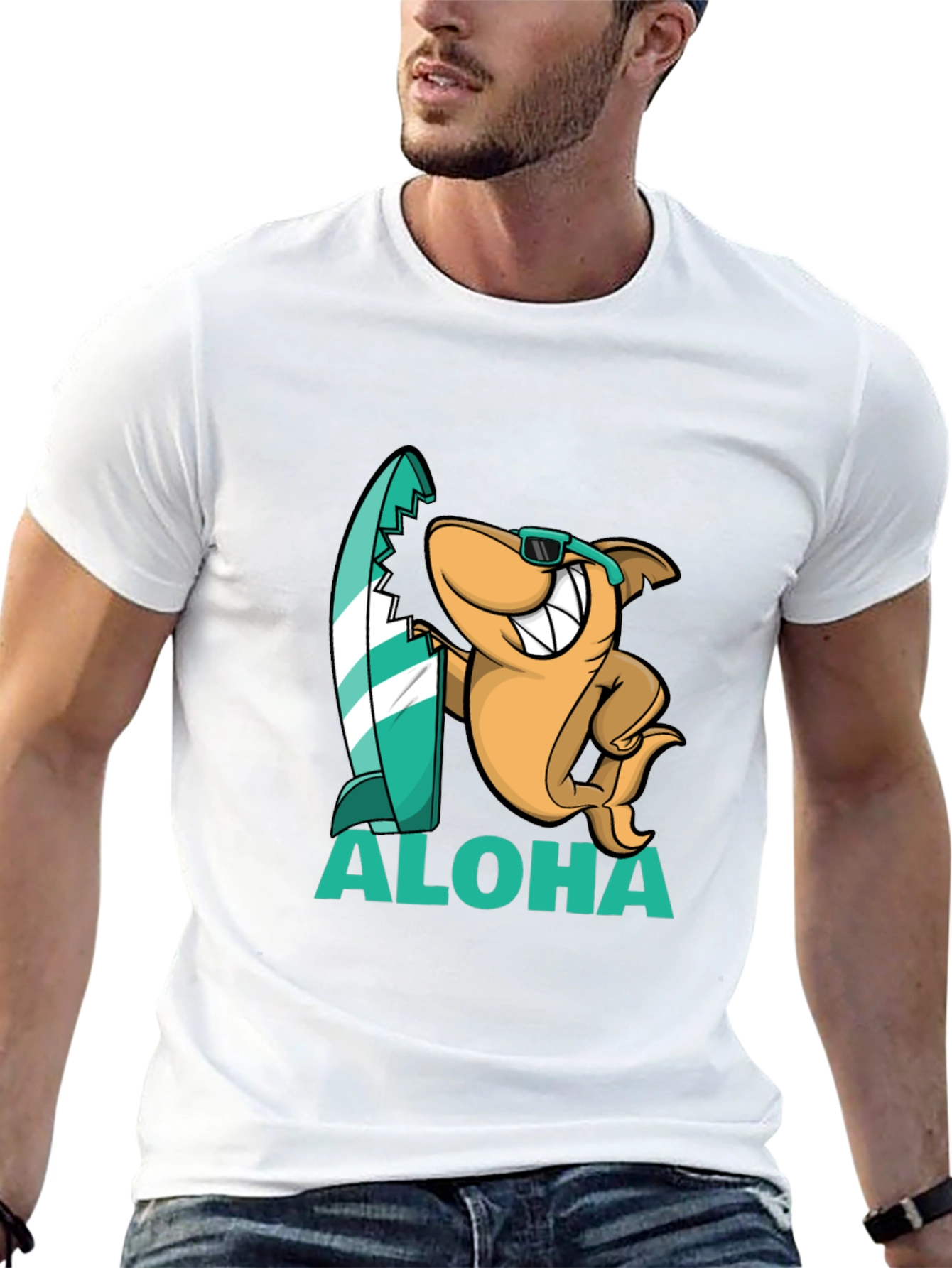 Aloha Shark Graphic Tee - Black