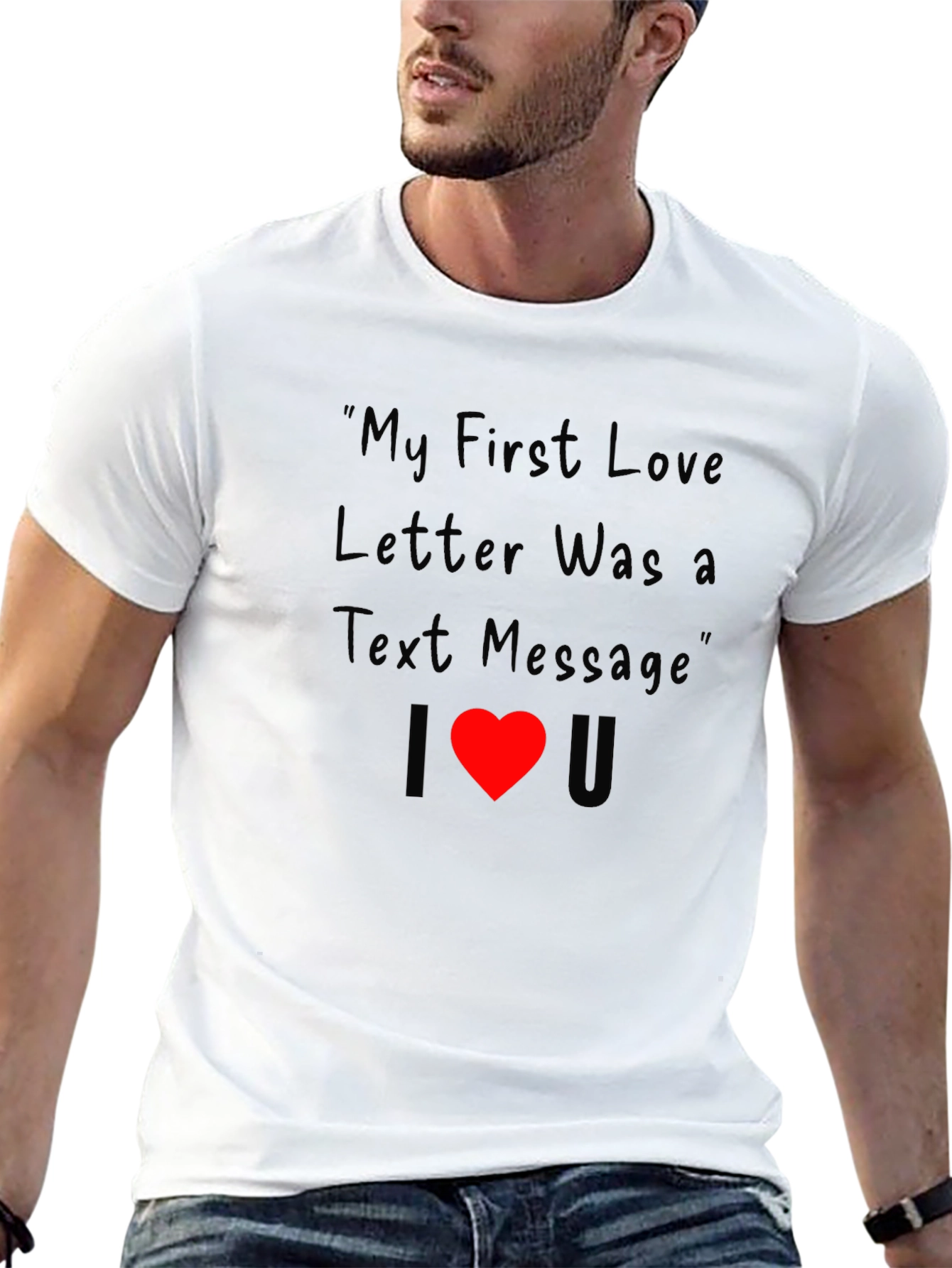 Funny I Heart You Text Message T-Shirt